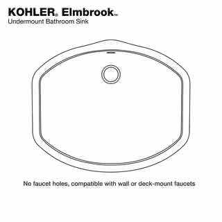 Photo 1 of NEW KOHLER ELMBROOK VITREOUS CHINA WHITE UNDER-MOUNT BATHROOM SINK R3904-0