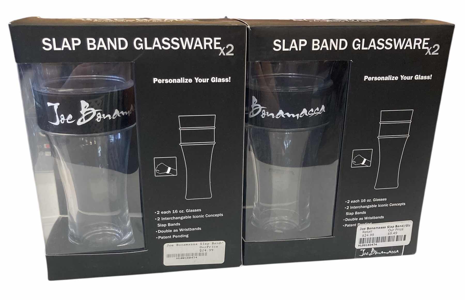 Photo 1 of NEW SLAP BAND GLASSWARE “JOE BONAMASSA” 4PC