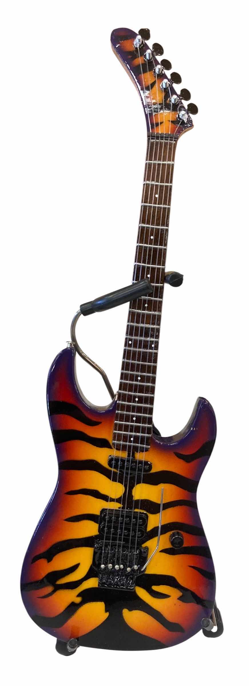 Photo 1 of AXE HEAVEN MINIATURE GUITARS COLLECTORS EDITION GEORGE LYNCH SUNBURST ELECTRIC GUITAR W STAND H9.5”