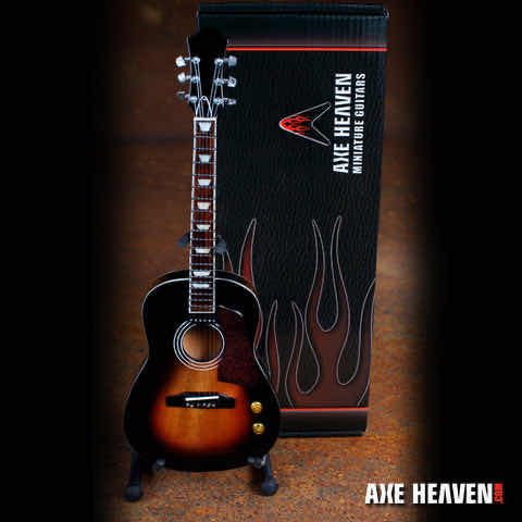 Photo 1 of NEW AXE HEAVEN MINIATURE GUITARS CLASSIC SUNBURST ACOUSTIC GUITAR W STAND H9.5”