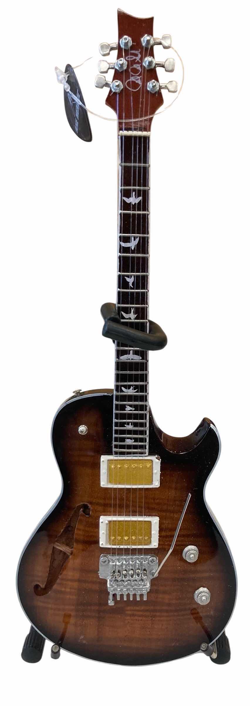 Photo 1 of AXE HEAVEN MINIATURE GUITARS NEAL SCHON CHARCOAL BURST NS-14 PRS ELECTRIC GUITAR W STAND H9.5”