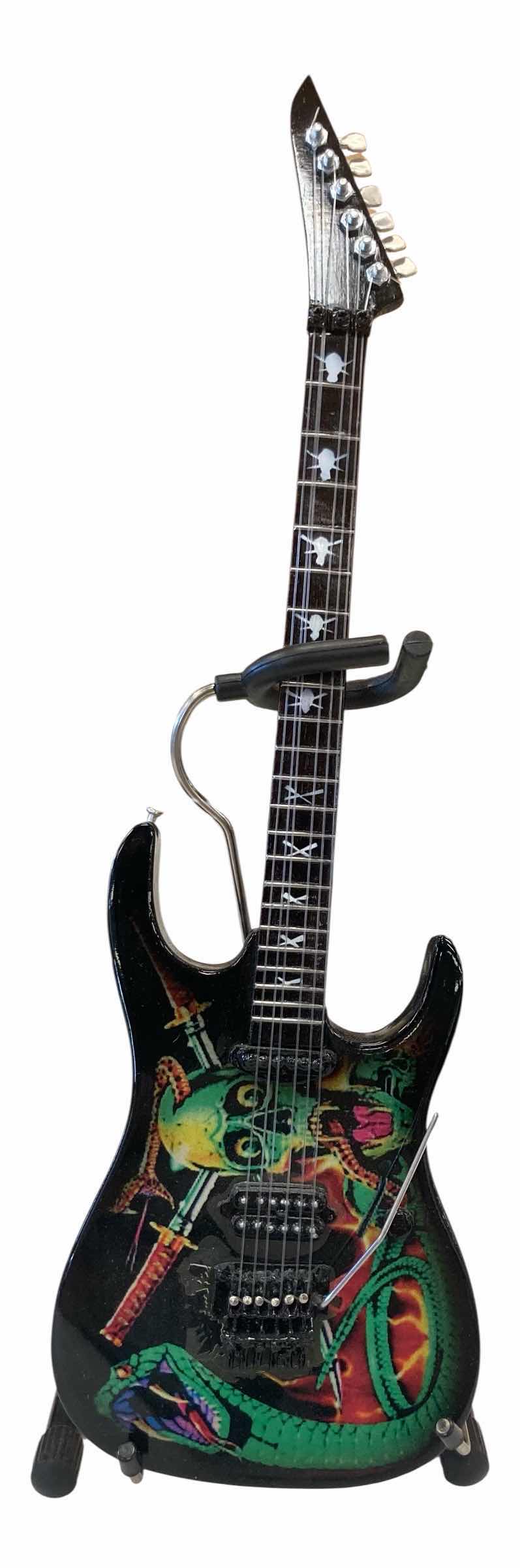 Photo 1 of AXE HEAVEN MINIATURE GUITARS GEORGE LYNCH SNAKES ELECTRIC GUITAR W STAND H9.5”