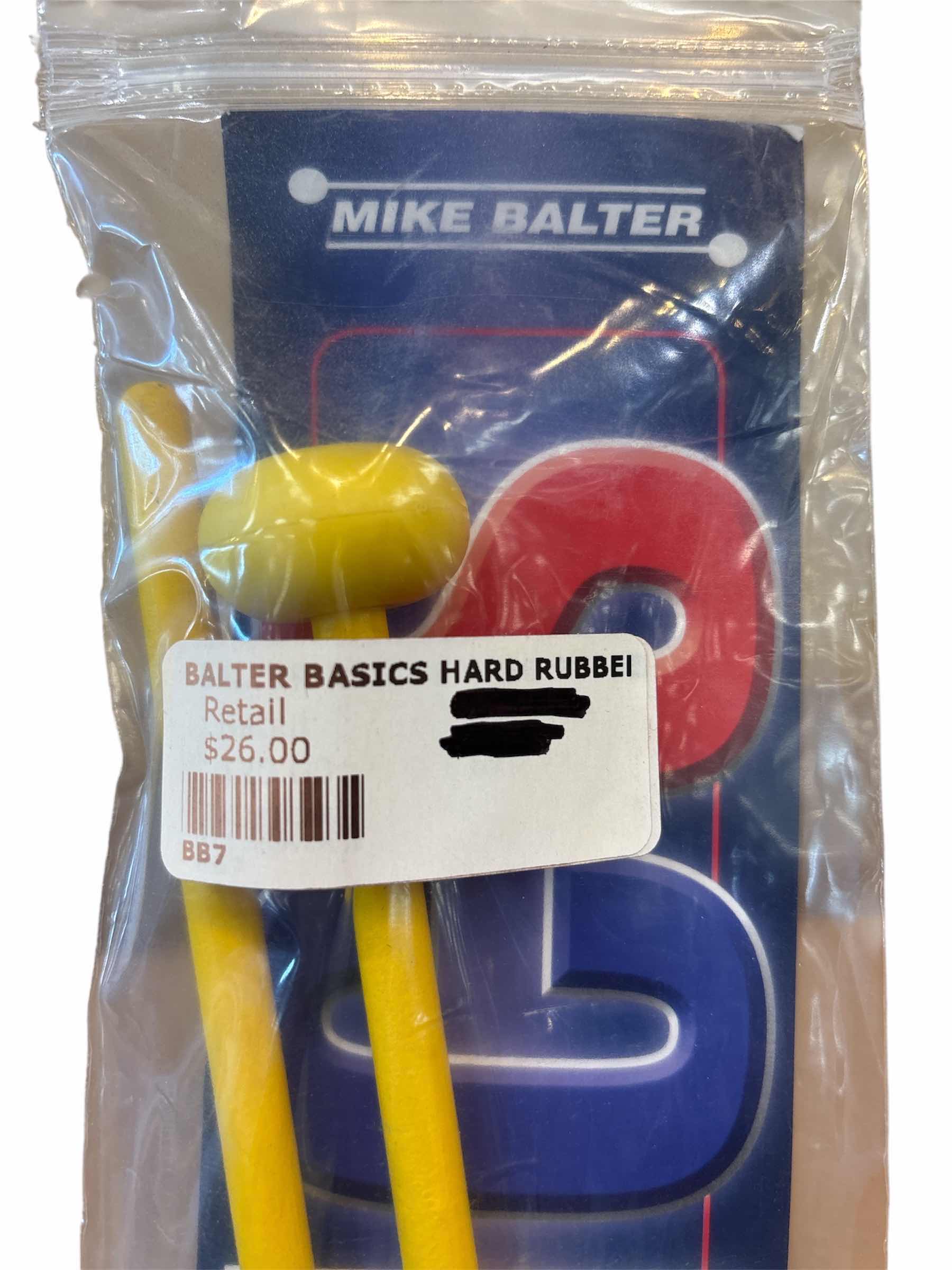 Photo 1 of MIKE BALTER BASICS MALLETS, HARD YELLOW RUBBER W YELLOW BIRCH HANDLES (BB7)