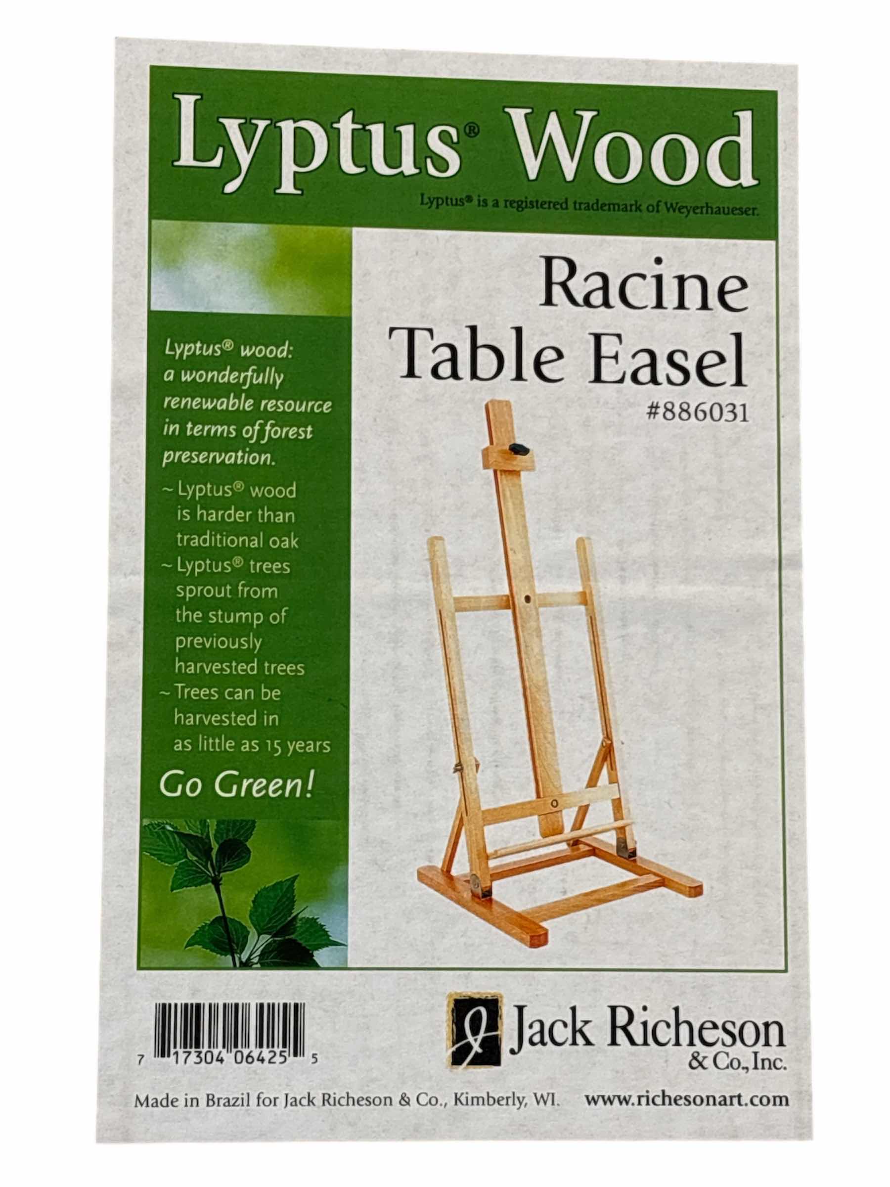 Photo 1 of NEW JACK RICHESON & CO LYPTUS WOOD RACINE TABLE EASEL #886031