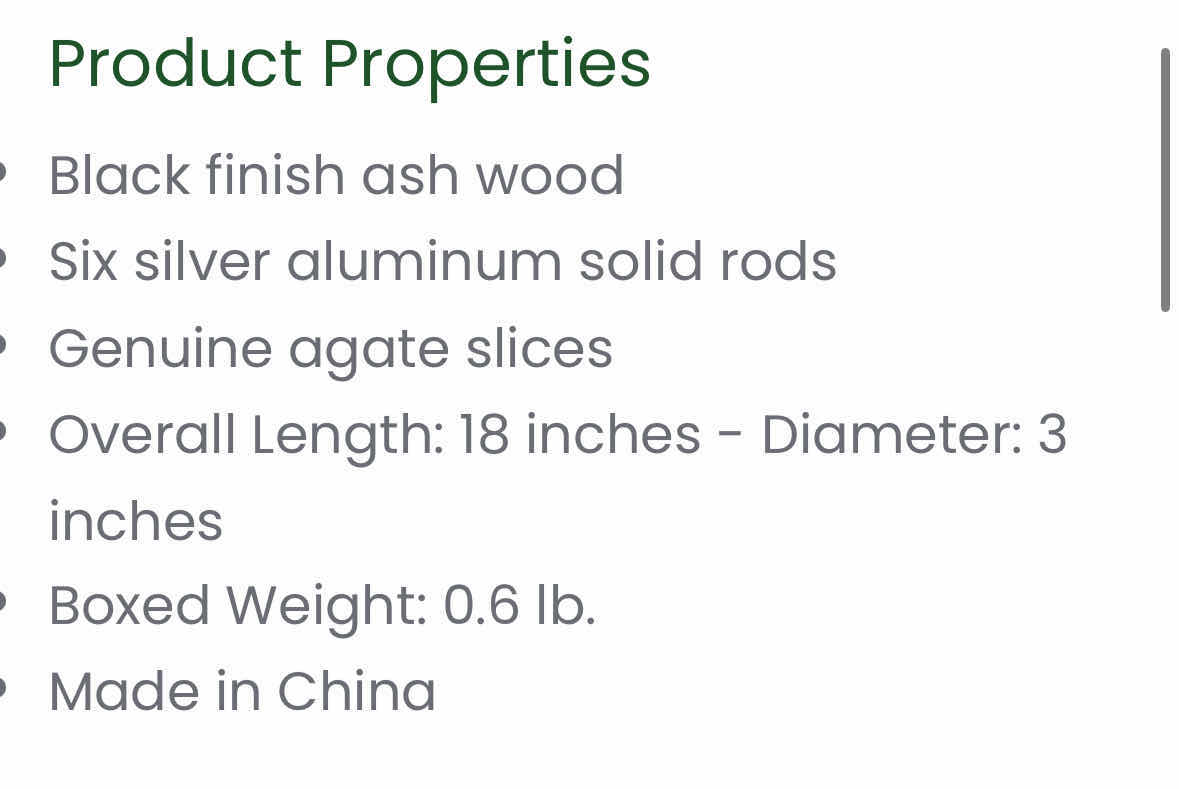 Photo 1 of NEW WOODSTOCK 18” AGATE CHIME- BLUE