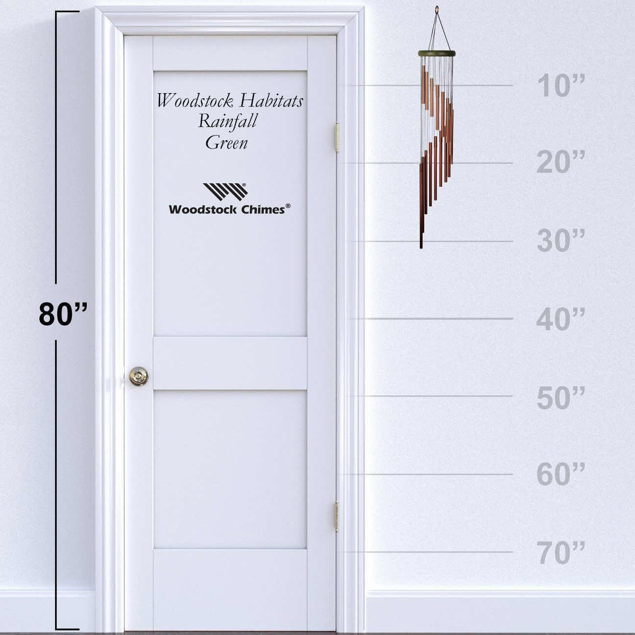 Photo 1 of NEW WOODSTOCK CHIMES HABITATS RAINFALL 31” CHIME, GREEN