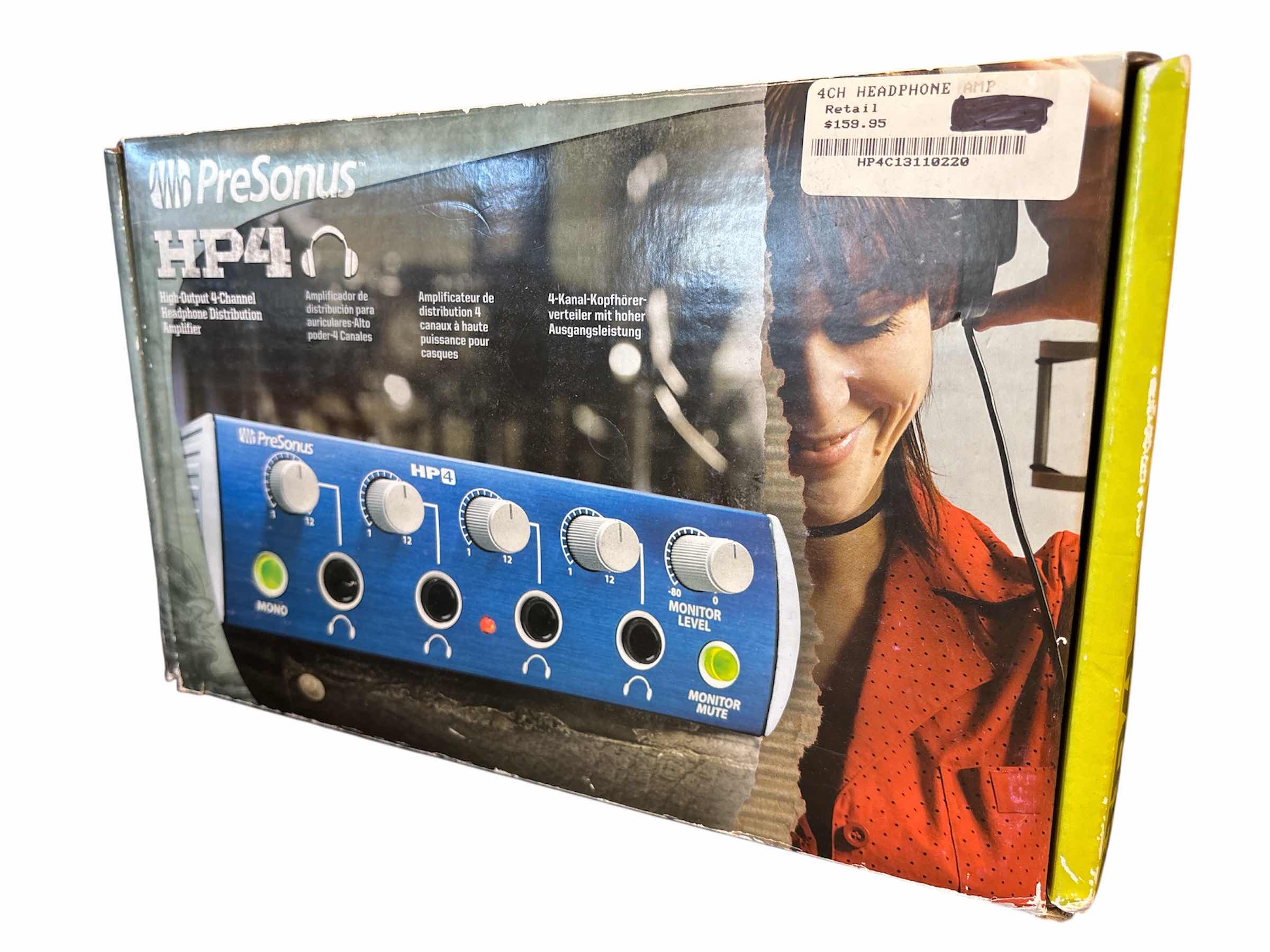 Photo 1 of NEW PRESONUS HIGH-OUTPUT 4-CHANNEL HEADPHONE DISTRIBUTION AMPLIFIER HP4