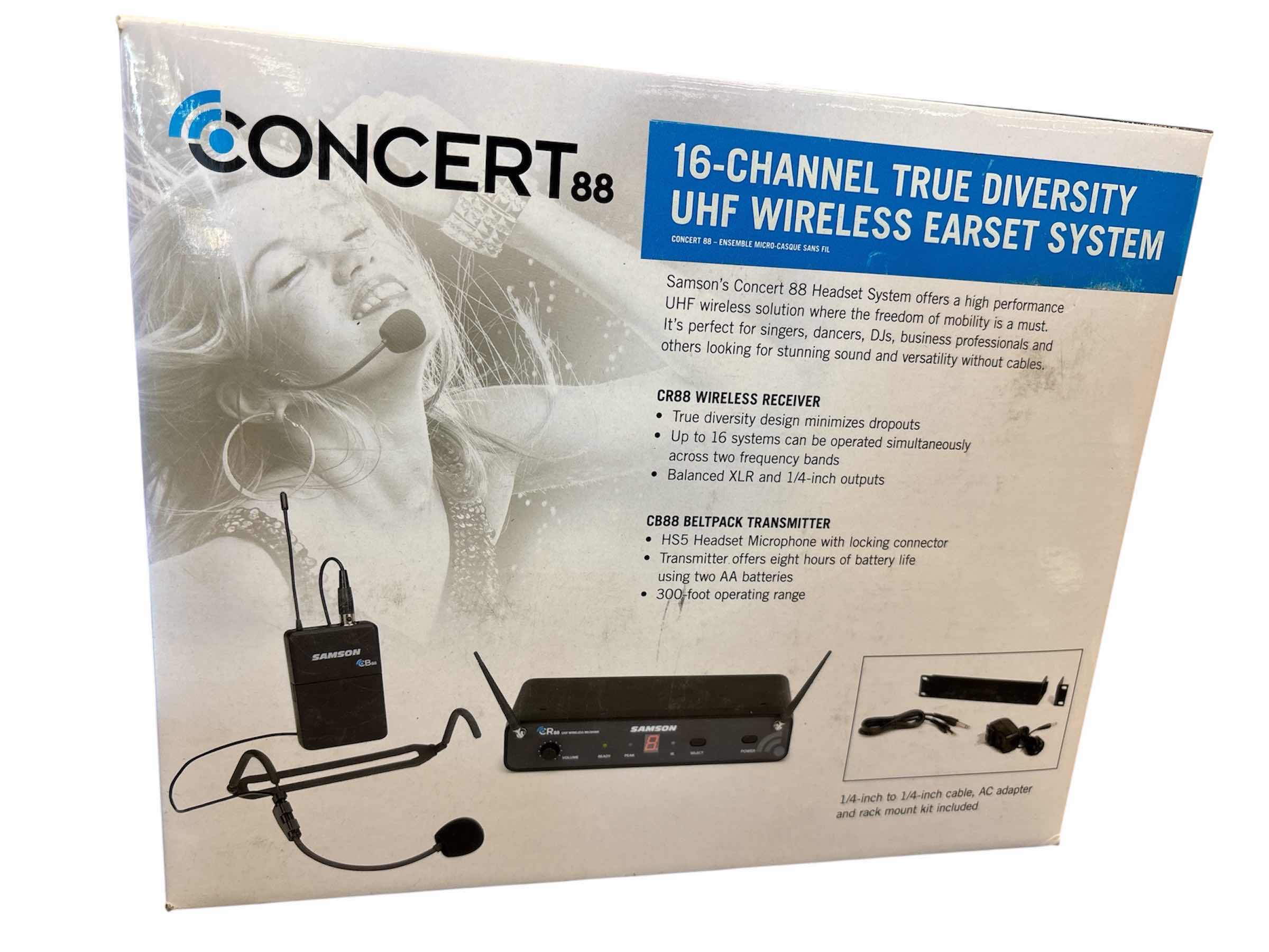 Photo 1 of NEW SAMSON CONCERT 88 16-CHANNEL TRUE DIVERSITY UHF WIRELESS EARSET SYSTEM