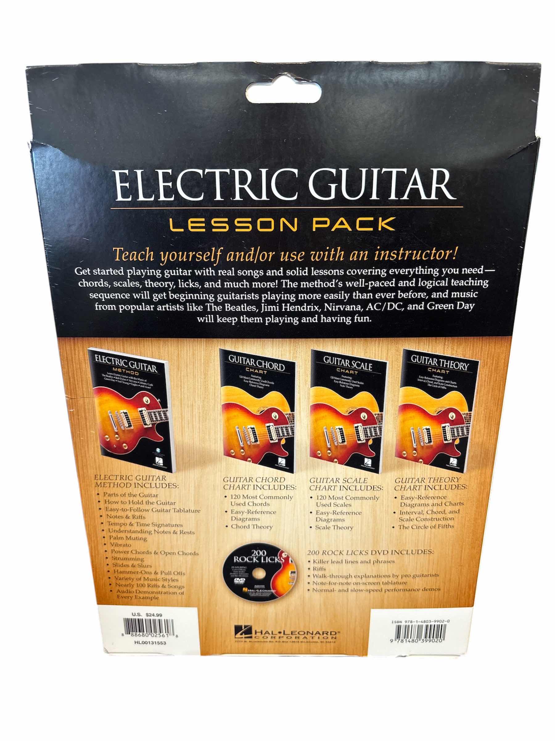 Photo 1 of NEW HAL-LEONARD ELECTRIC GUITAR LESSON PACK