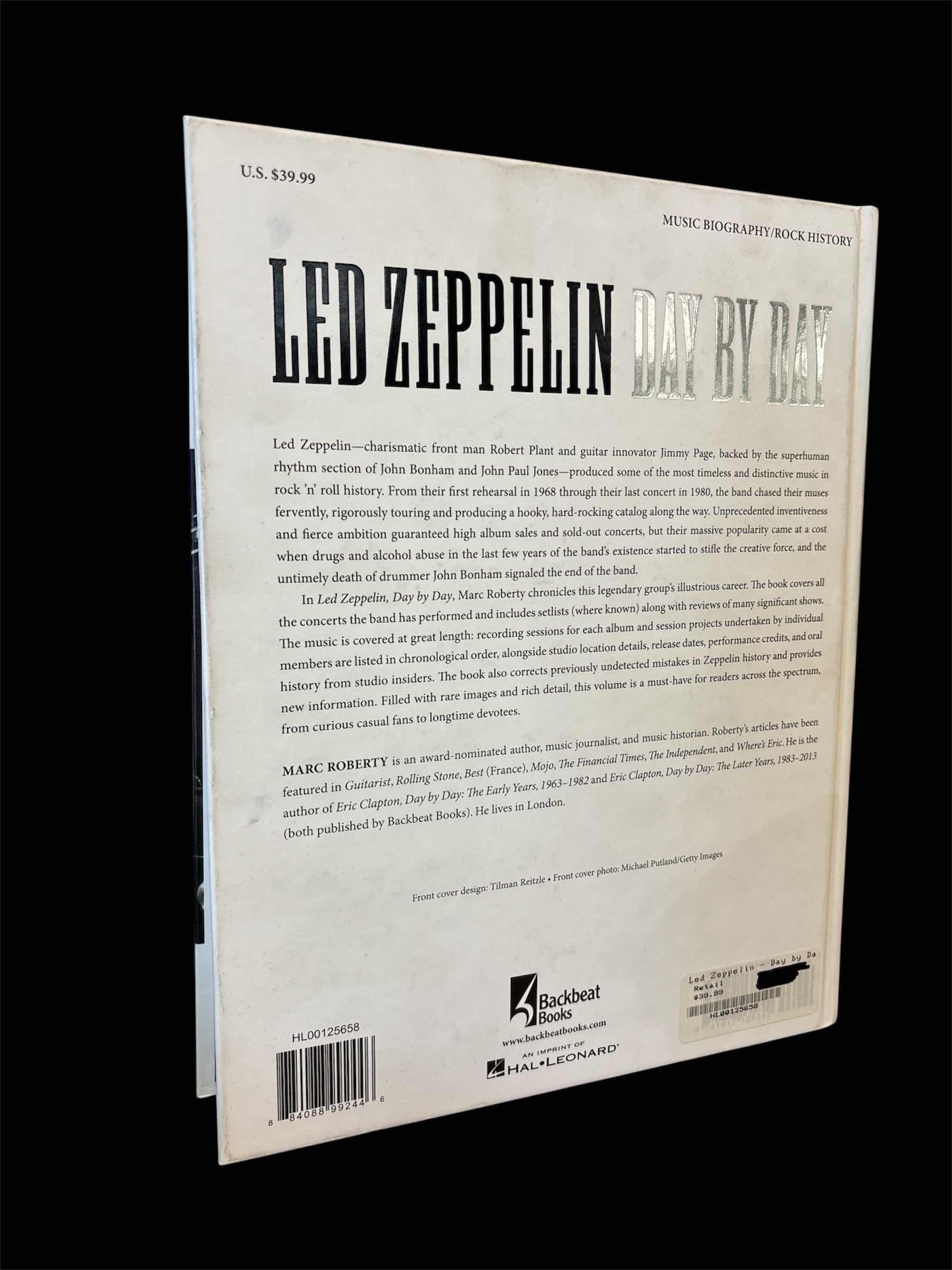 Photo 1 of NEW LED ZEPPELIN ’DAY BY DAY’ BY MARC ROBERTY HARDBACK BOOK, 265 PGS