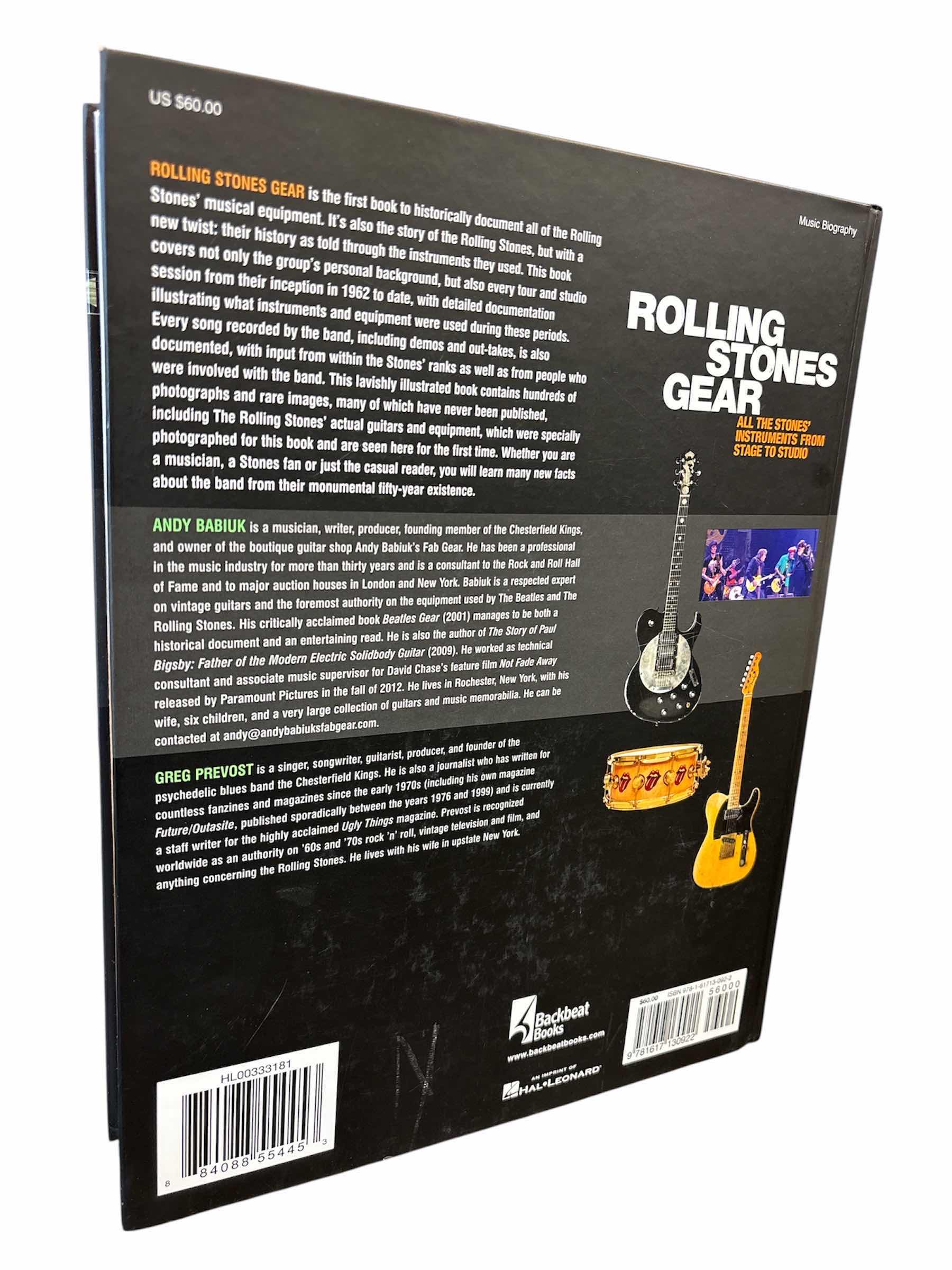 Photo 1 of NEW ROLLING STONES GEAR, ALL THE STONES’ INSTRUMENTS FROM STAGE TO STUDIO BY ANDY BABIUK & GREG PREVOST HARDBACK BOOK, PGS 672