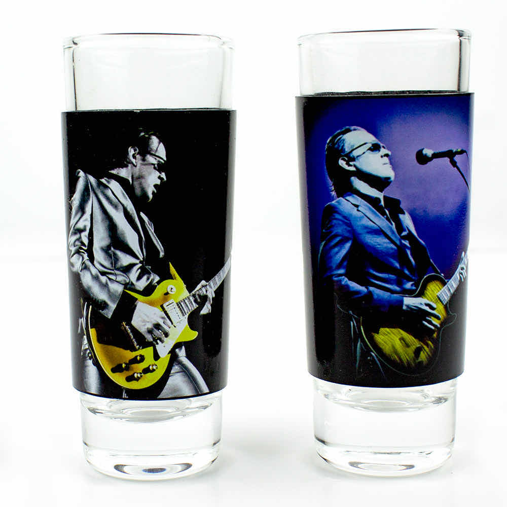 Photo 1 of NEW ICONIC CONCEPTS JOE BONAMASSA 2 OZ SHOT GLASS SET OF 2 & SET OF PLAYING CARDS