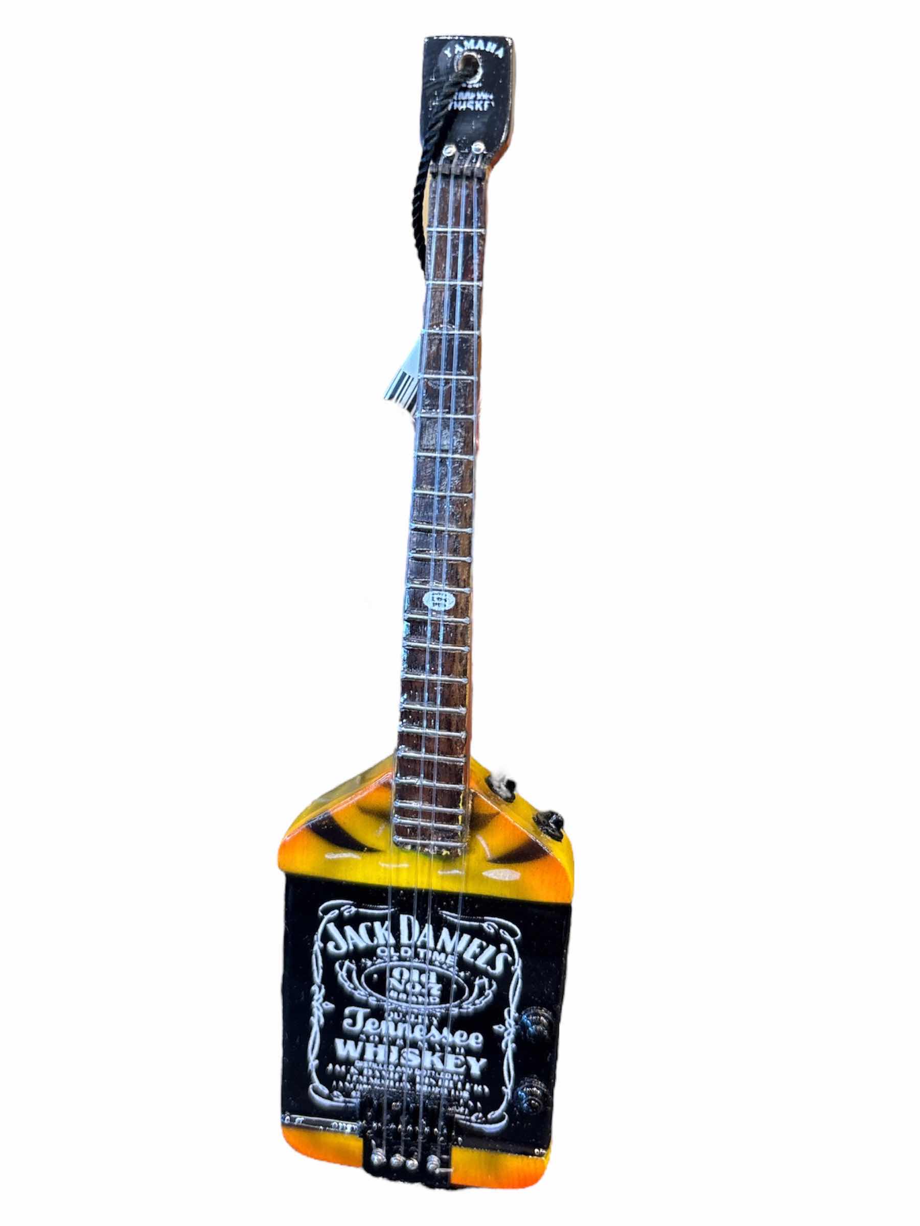 Photo 1 of NEW AXE HEAVEN HANDCRAFTED MINI GUITAR 6” HOLIDAY ORNAMENT, JACK DANIELS BASS GUITAR