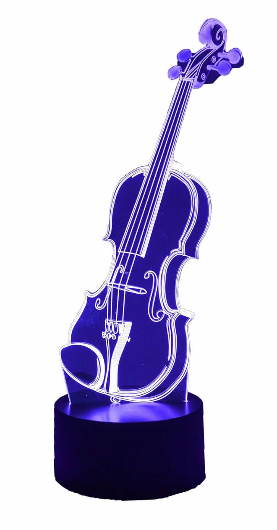 Photo 1 of NEW 3D LED LAMP OPTICAL ILLUSION LIGHT W 7 COLOR CHANGING LIGHTING EFFECTS- VIOLIN