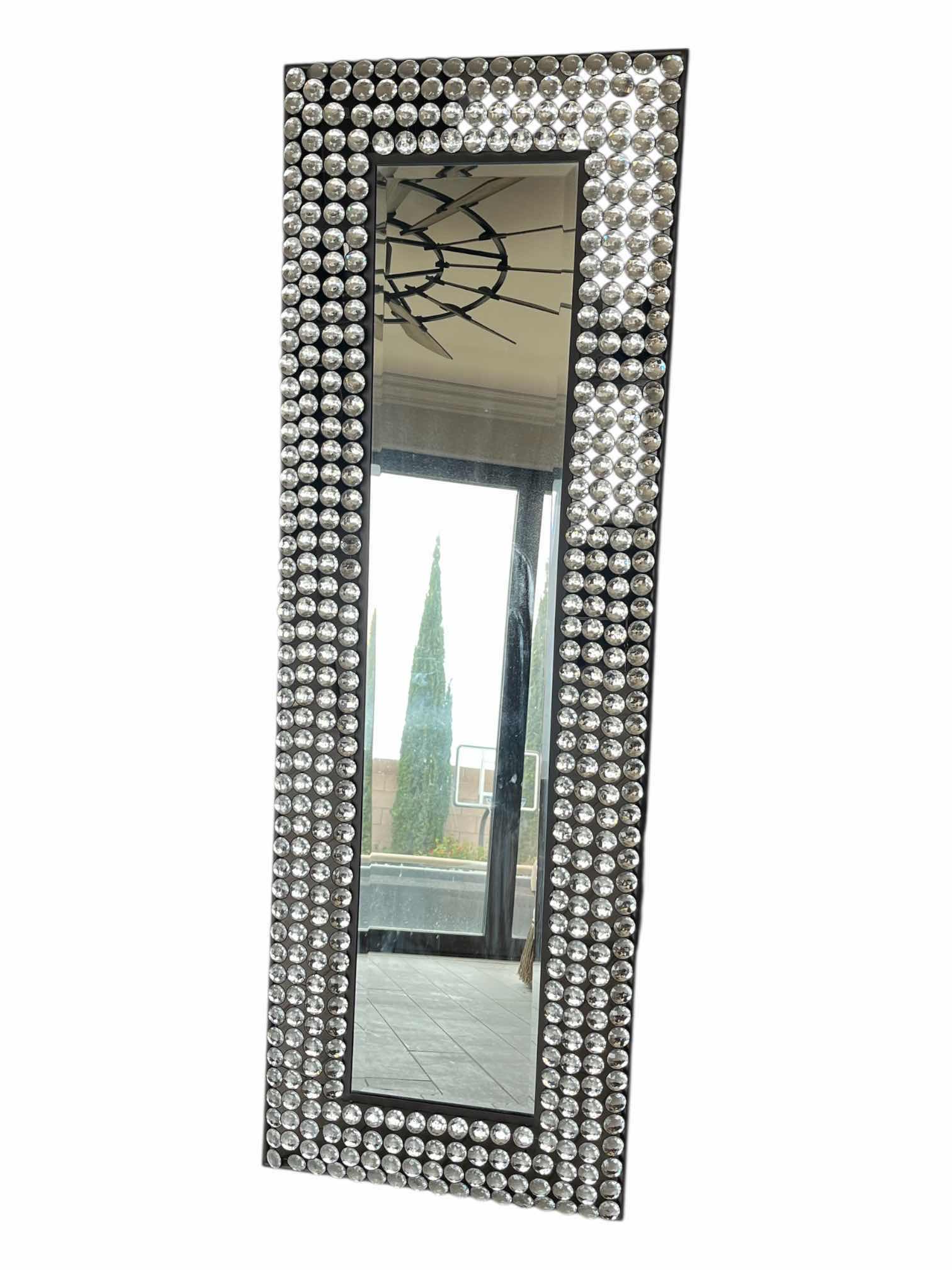 Photo 1 of HOBBY LOBBY RHINESTONE FRAMED FULL LENGTH FREE STANDING MIRROR 22” X 26” H63.5”