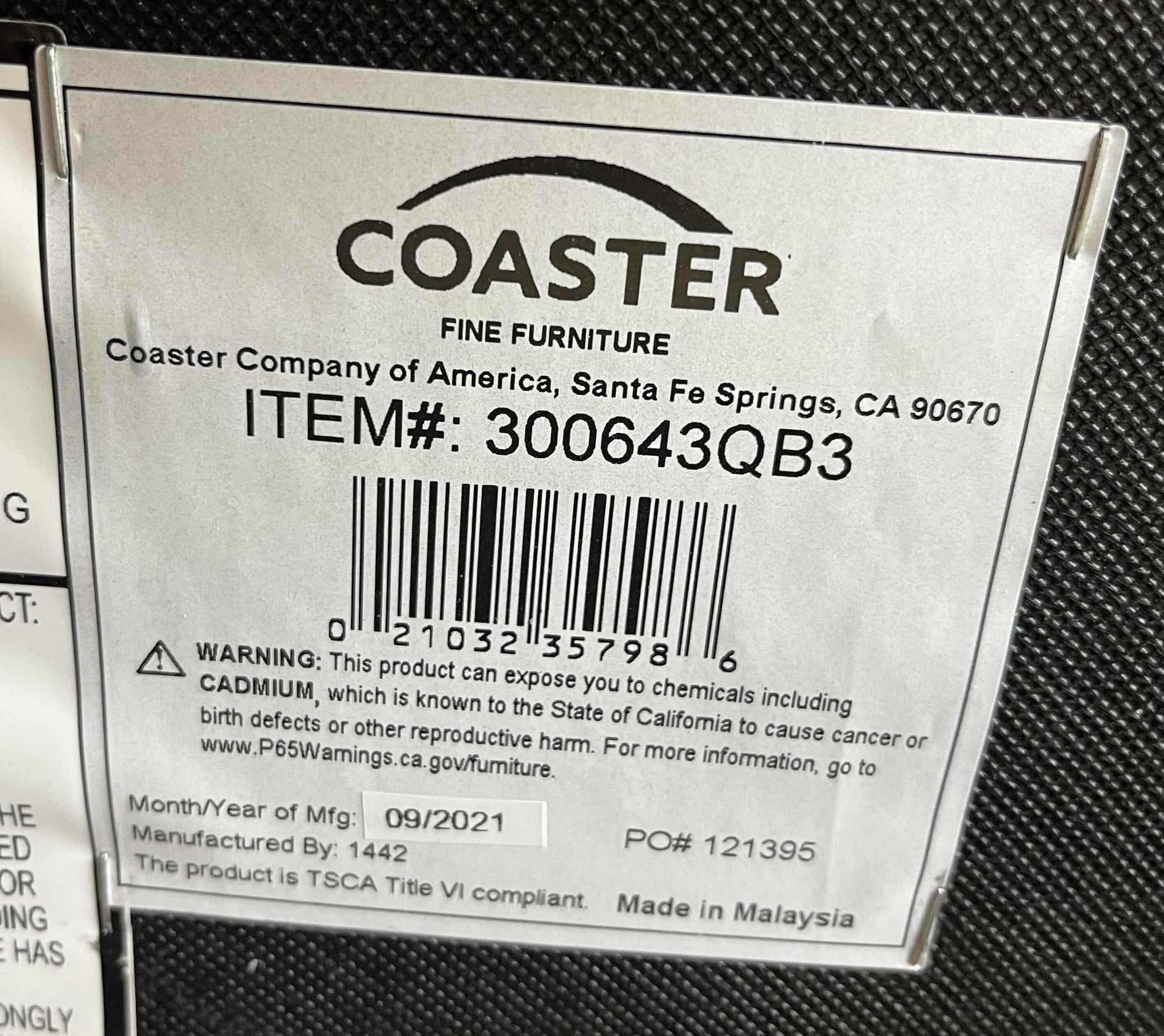Photo 1 of COASTER BARZINI BLACK UPHOLSTERED OUEEN PLATFORM BED W CORSICANA QUEEN MATTRESS & BOX SPRING (READ NOTES)