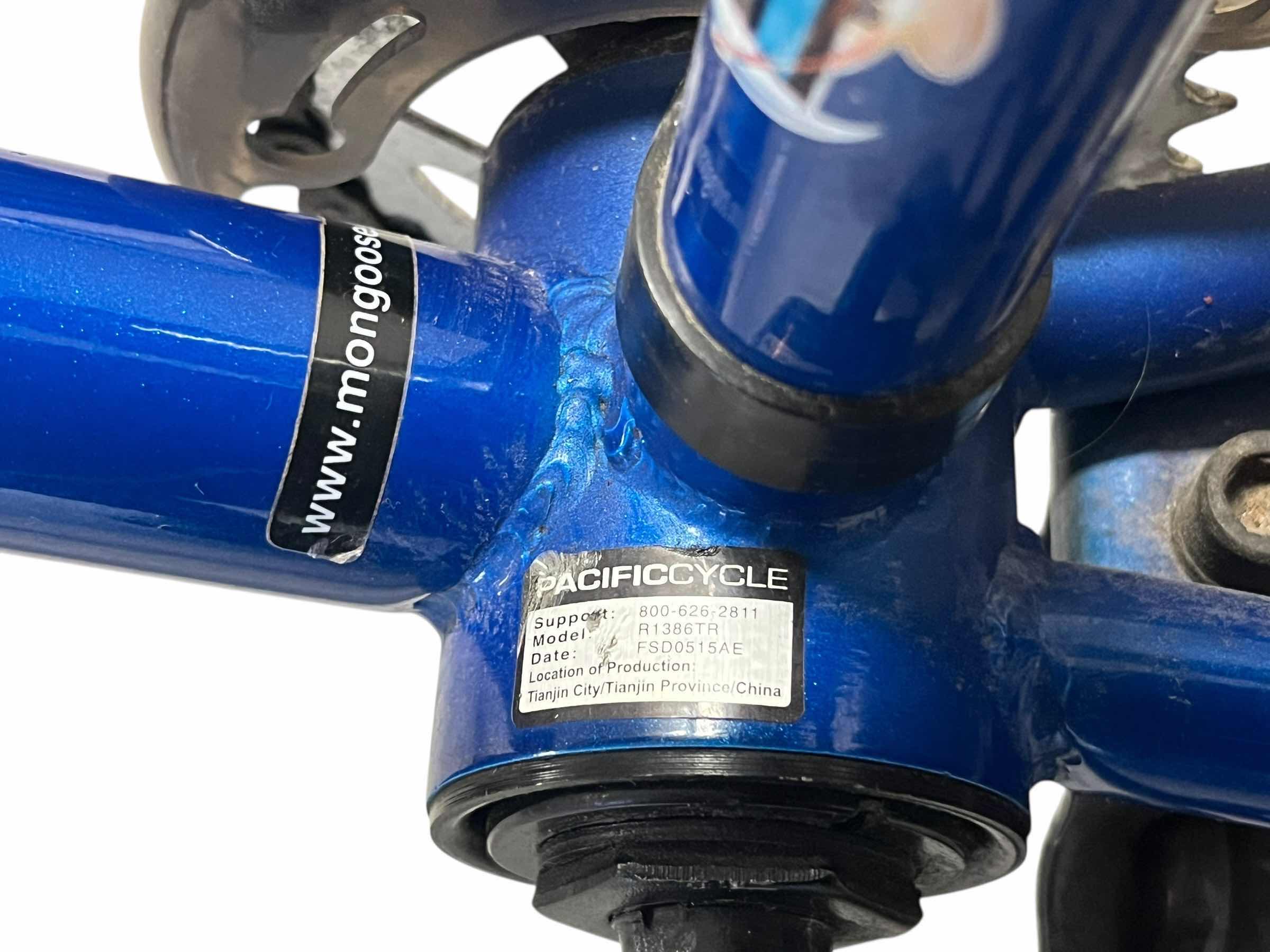 Photo 1 of MONGOOSE SRT PACIFIC CYCLE KIDS 20” BICYCLE R1386TR