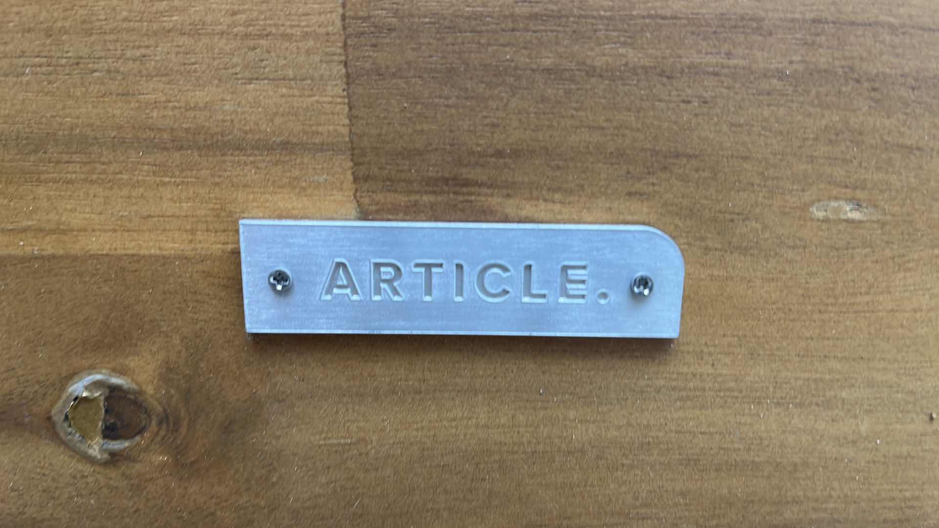 Photo 1 of ARTICLE LUBEK LOW CORNER WOOD PATIO SECTIONAL 98.5” X 100.5” H22” (READ NOTES)