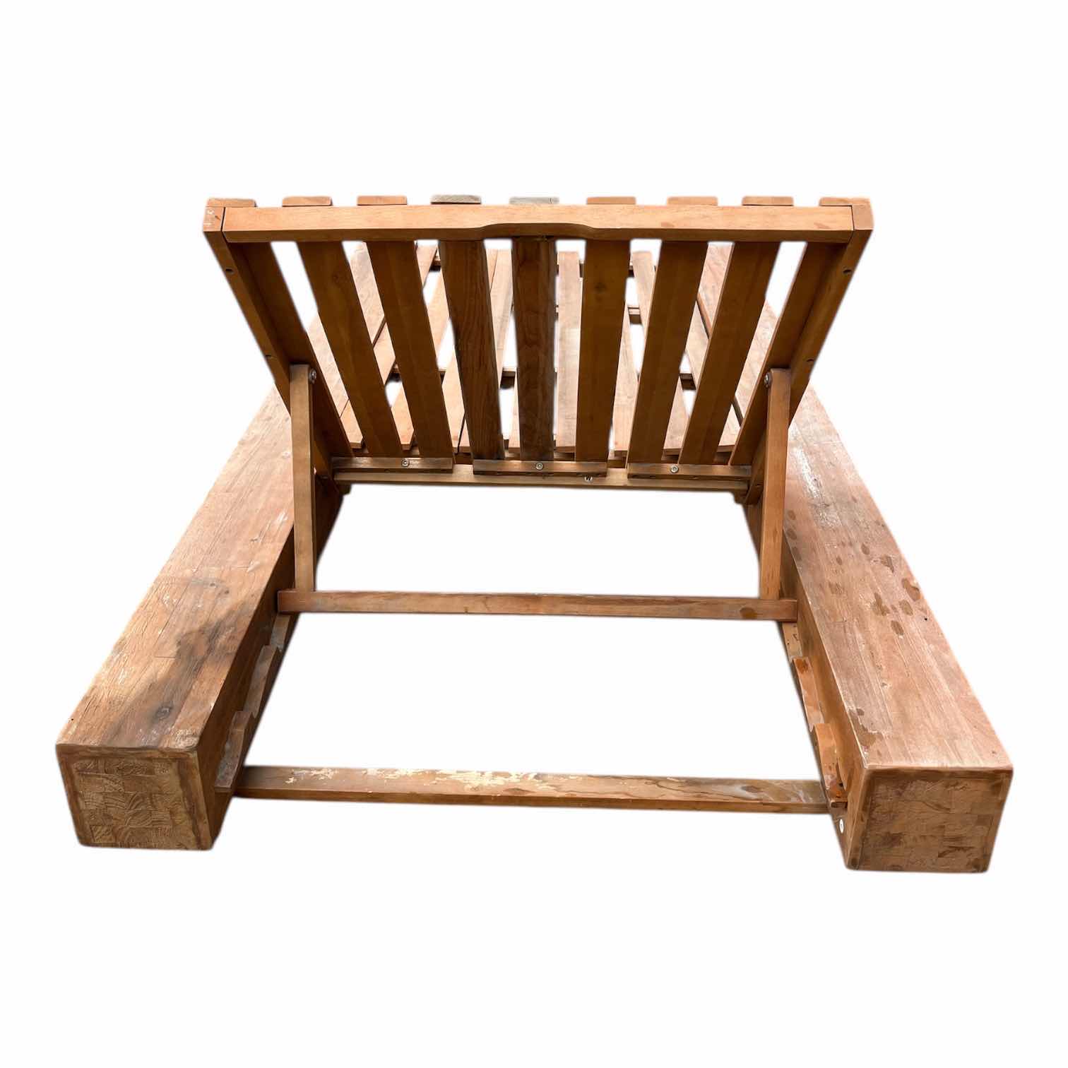 Photo 1 of NATURAL WOOD POOL LOUNGE CHAISE 39” X 76.5” H7”-27”