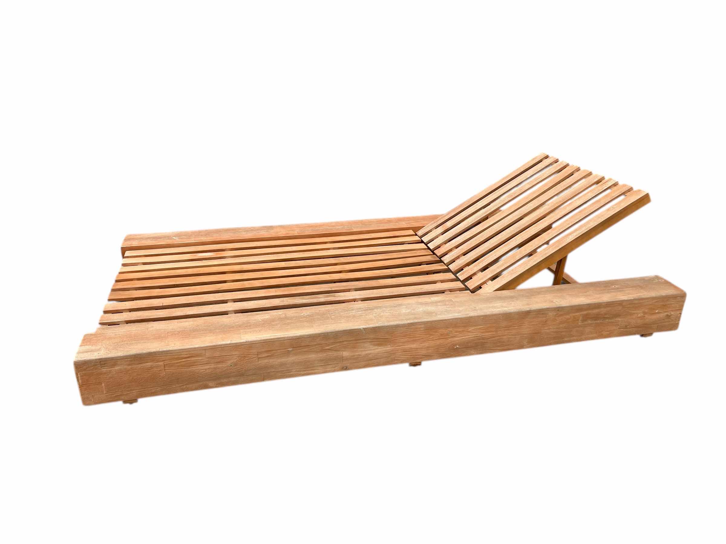 Photo 1 of NATURAL WOOD POOL LOUNGE CHAISE 39” X 76.5” H7”-27”