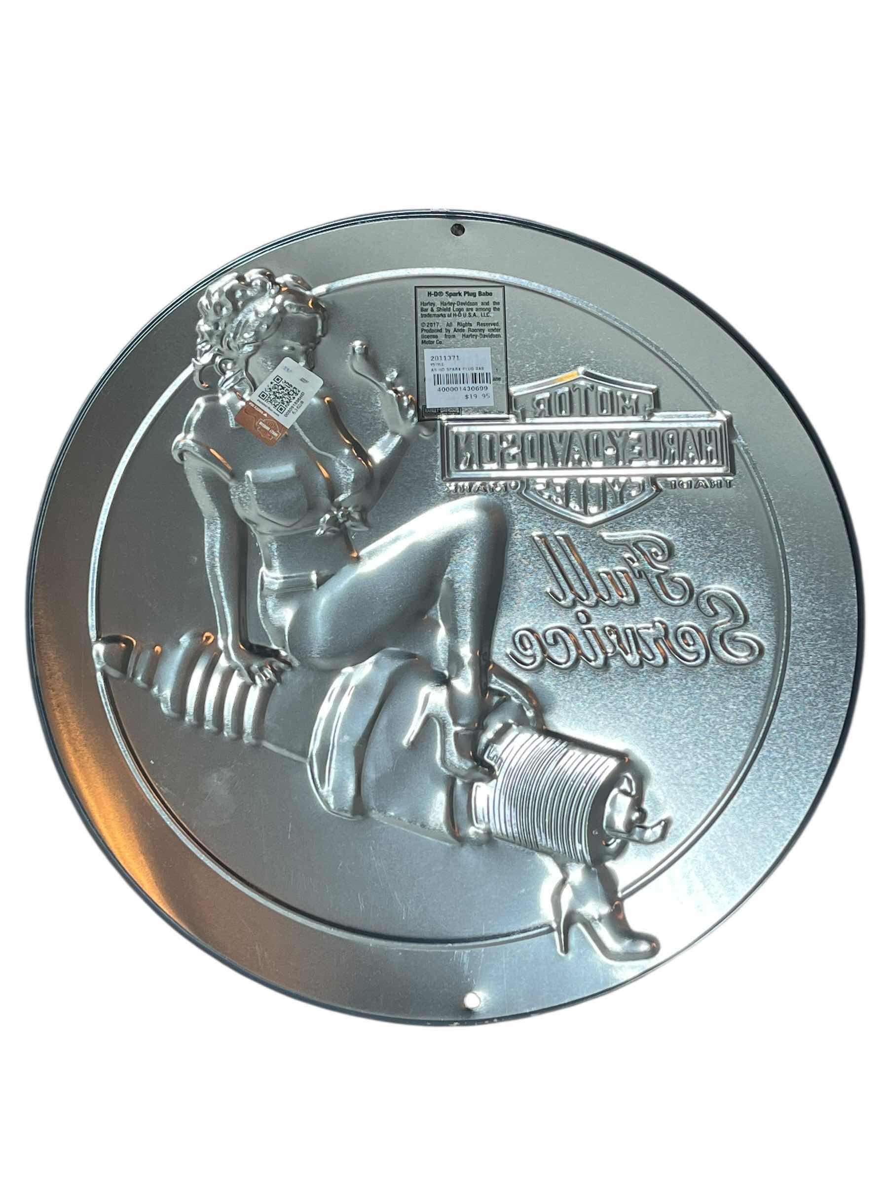 Photo 1 of HARLEY DAVIDSON MOTORCYCLES FULL SERVICE TIN SIGN 14”