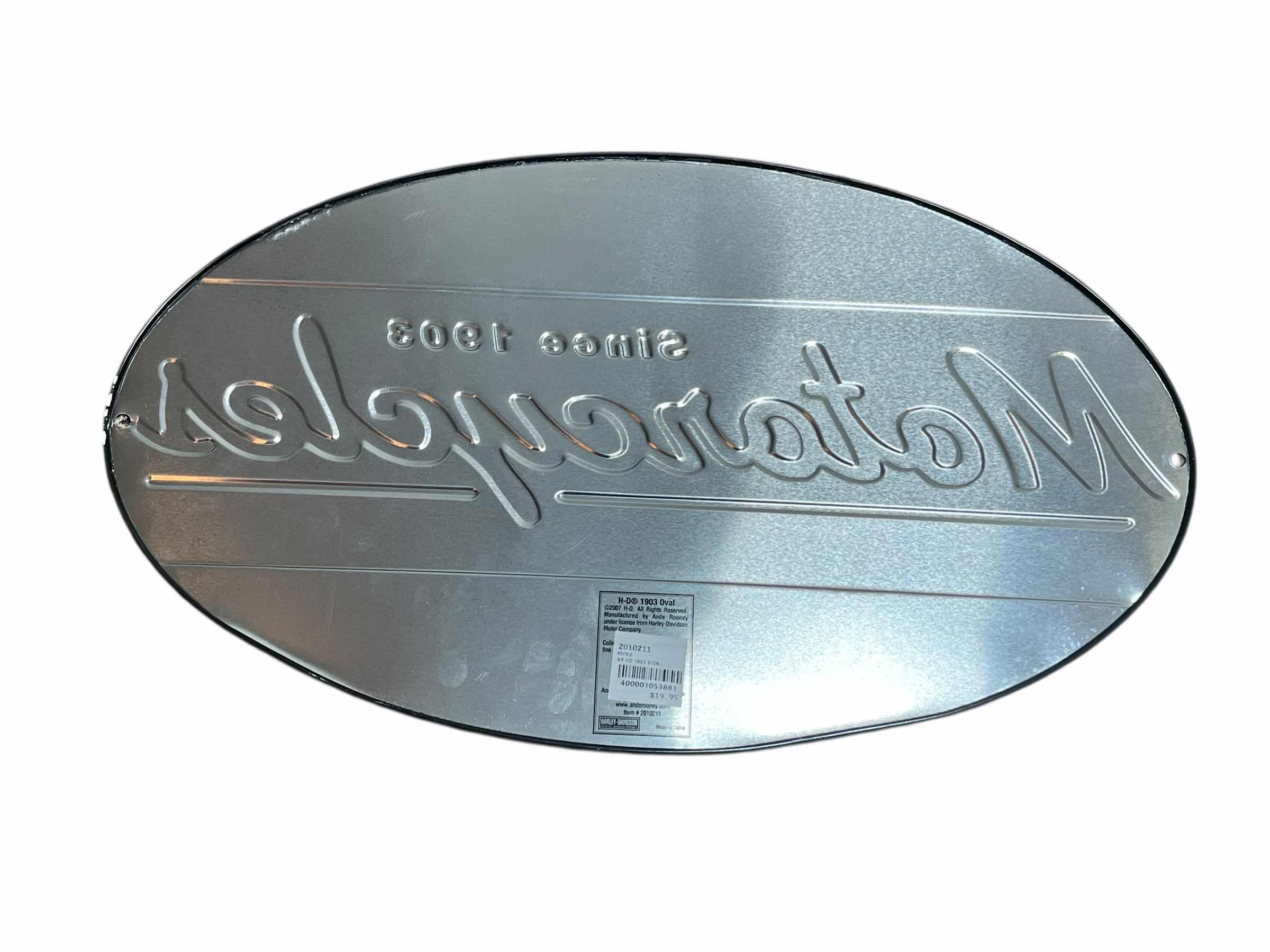 Photo 1 of HARLEY DAVIDSON MOTORCYCLES SINCE 1903 TIN SIGN 18” X 10.5”