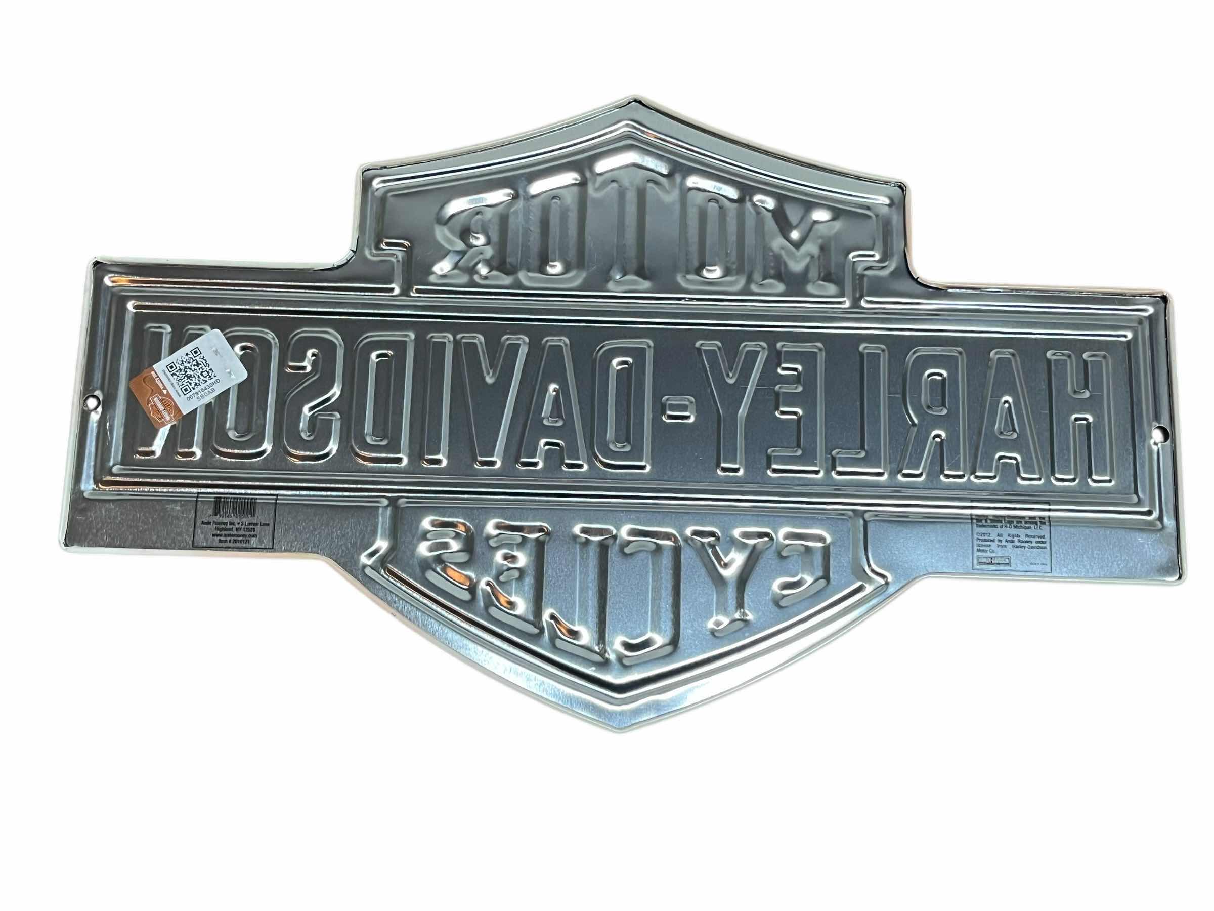 Photo 1 of HARLEY DAVISON BAR & SHIELD TIN SIGN 15.5” X 9.5”