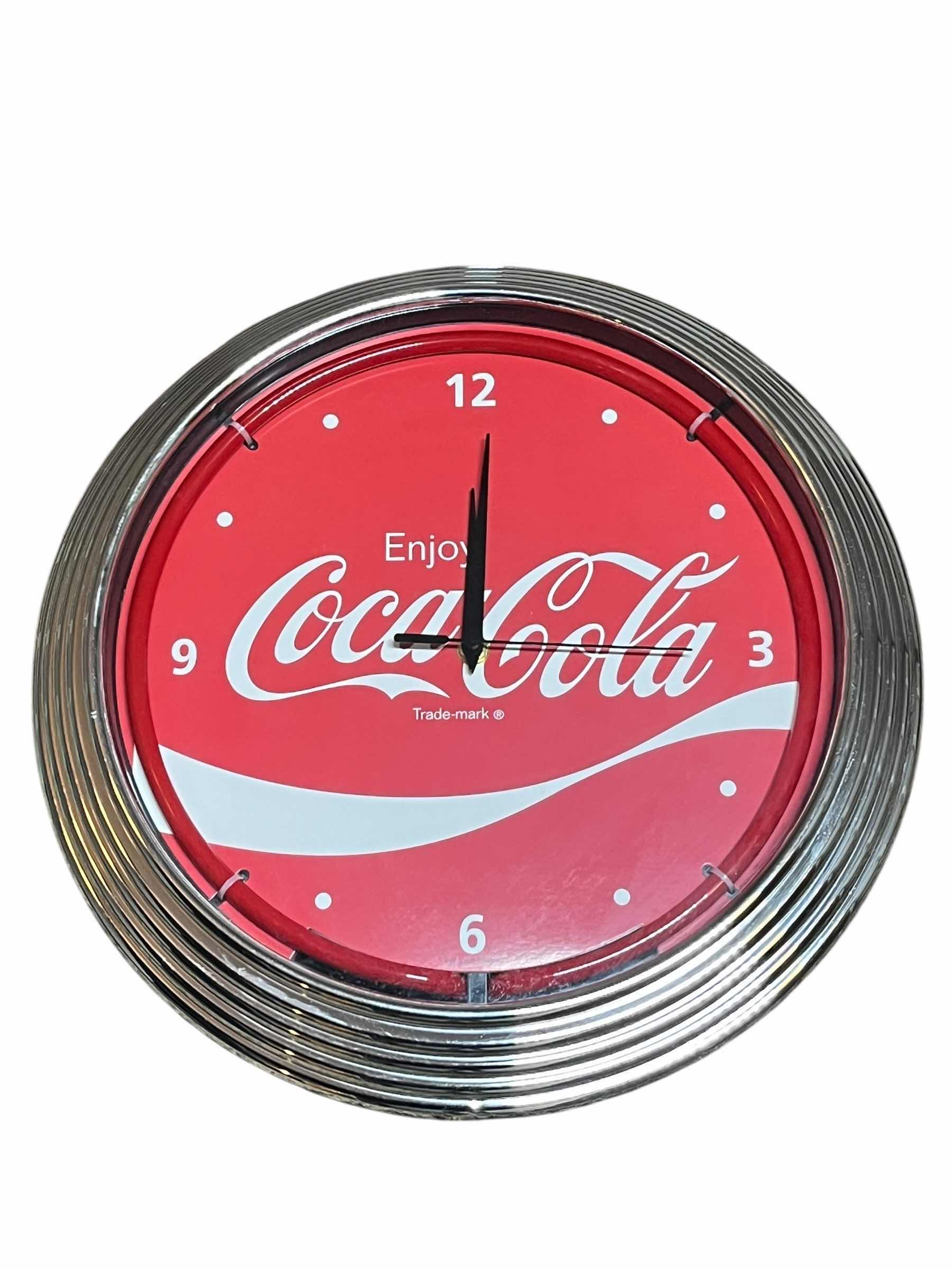 Photo 1 of COCA-COLA ENJOY COCA-COLA TRADEMARK WALL CLOCK
