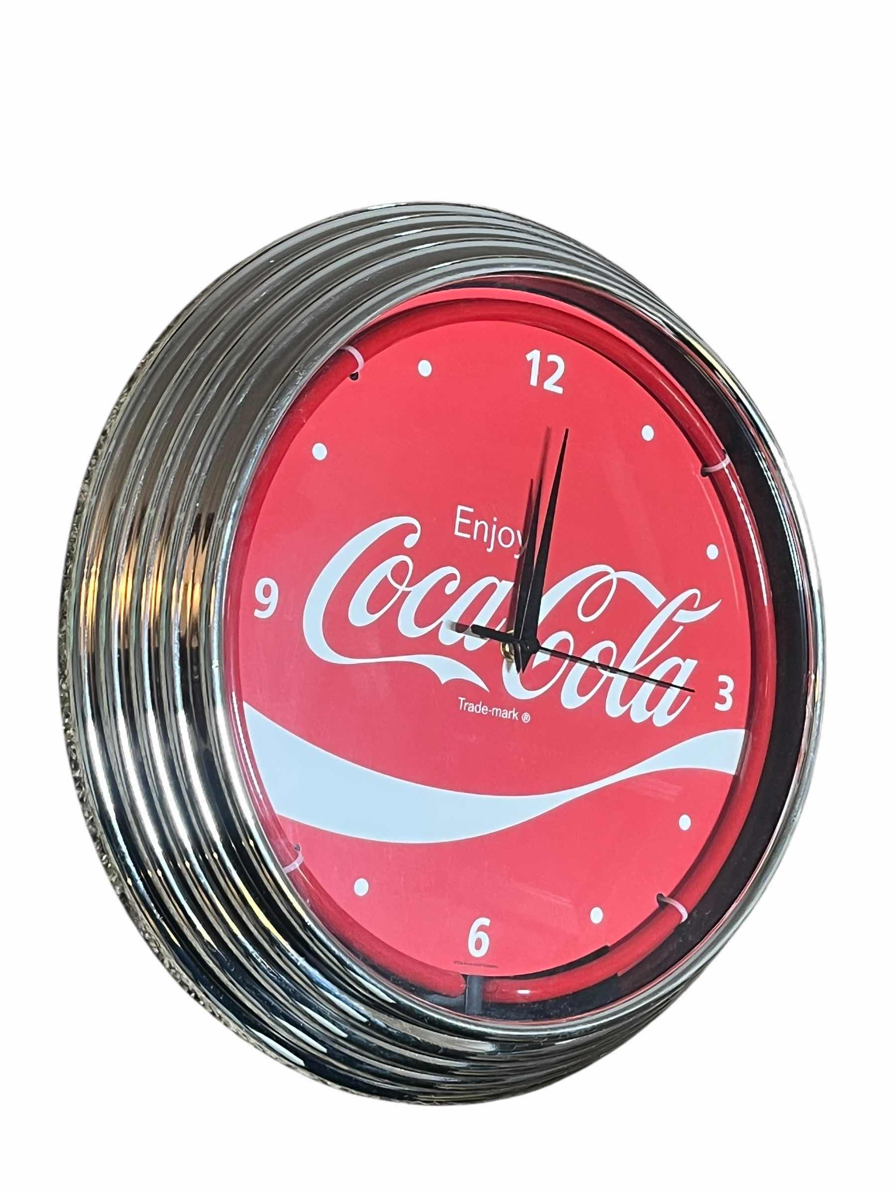 Photo 1 of COCA-COLA ENJOY COCA-COLA TRADEMARK WALL CLOCK