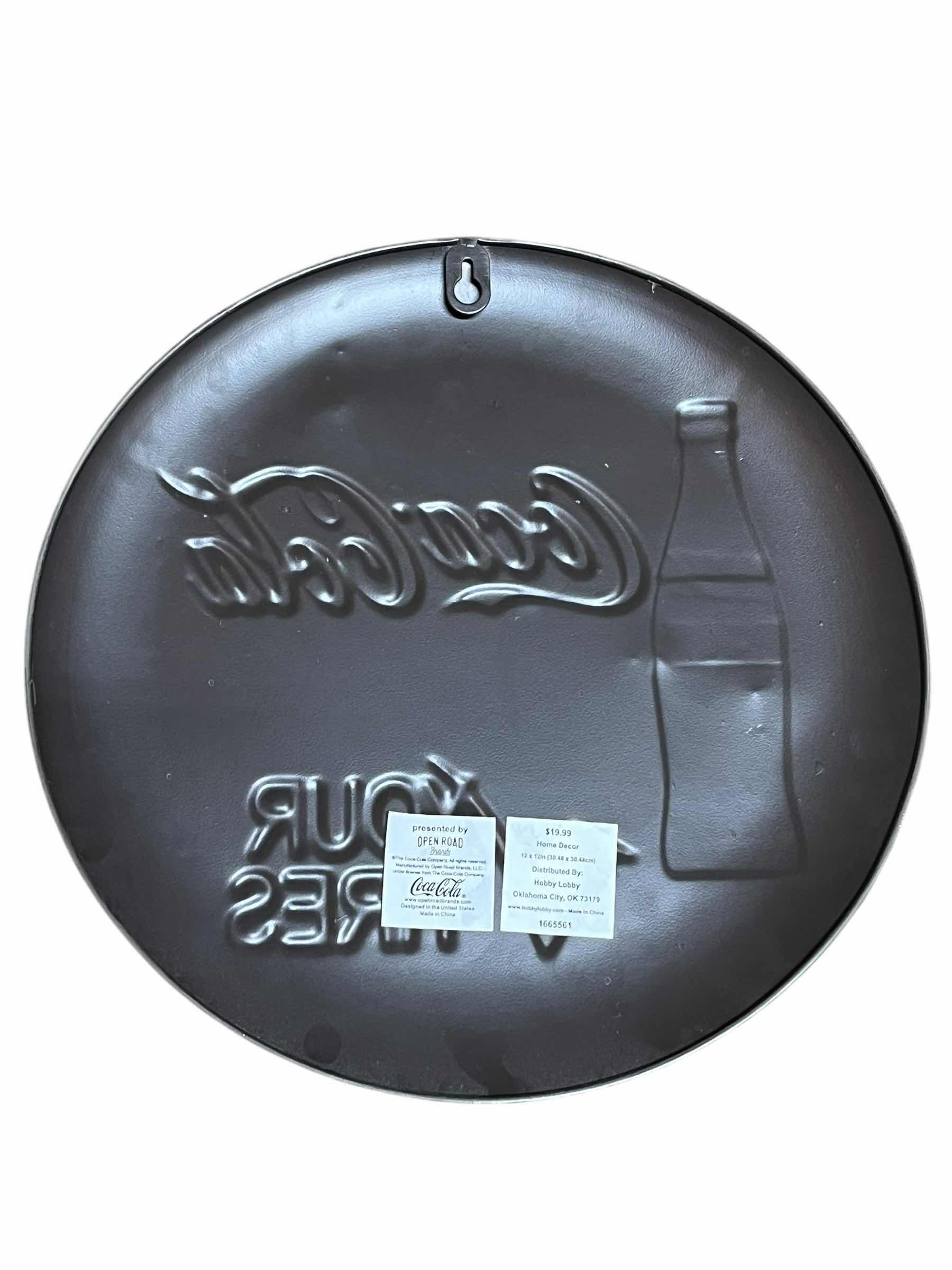 Photo 1 of COCA-COLA WHILE WE CHECK YOUR TIRES TIN SIGN 12”