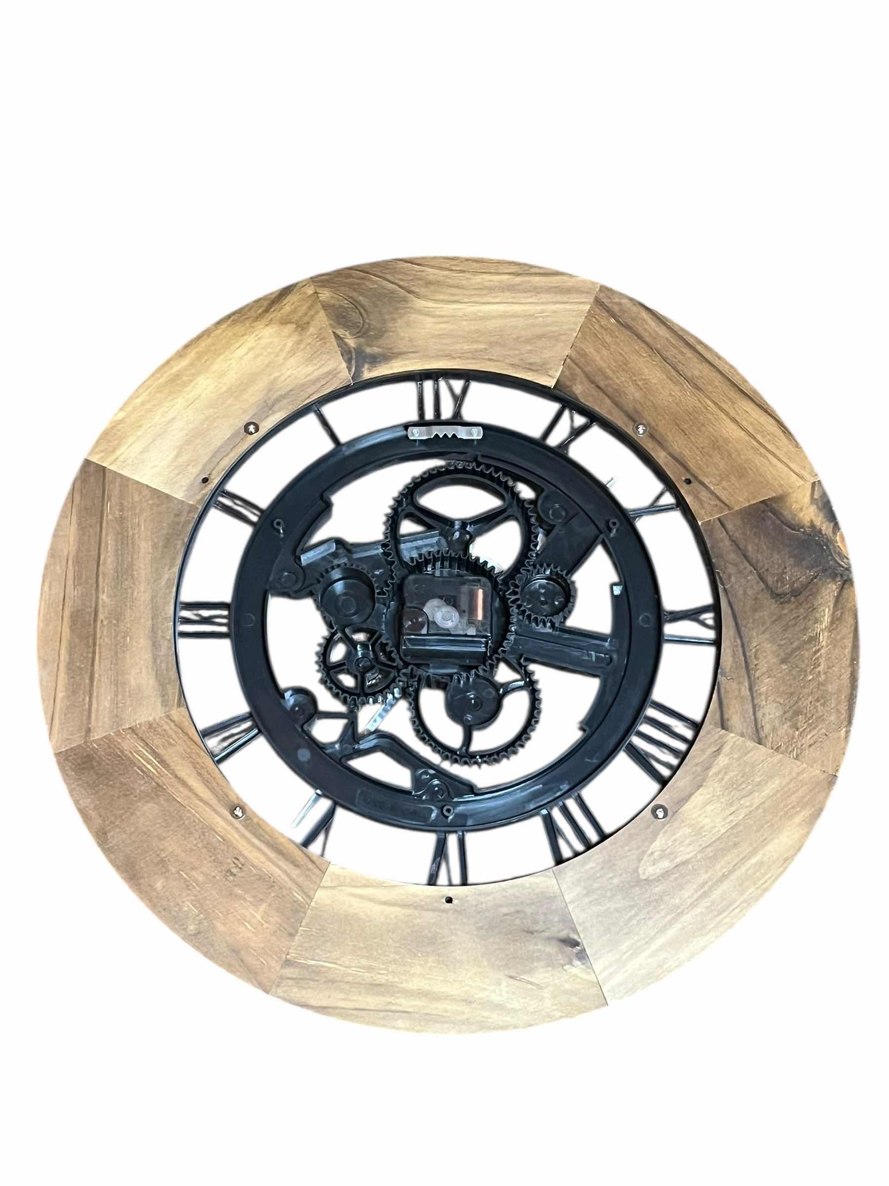 Photo 1 of FIRSTTIME & CO. AGED WOOD WALL CLOCK 19.5”