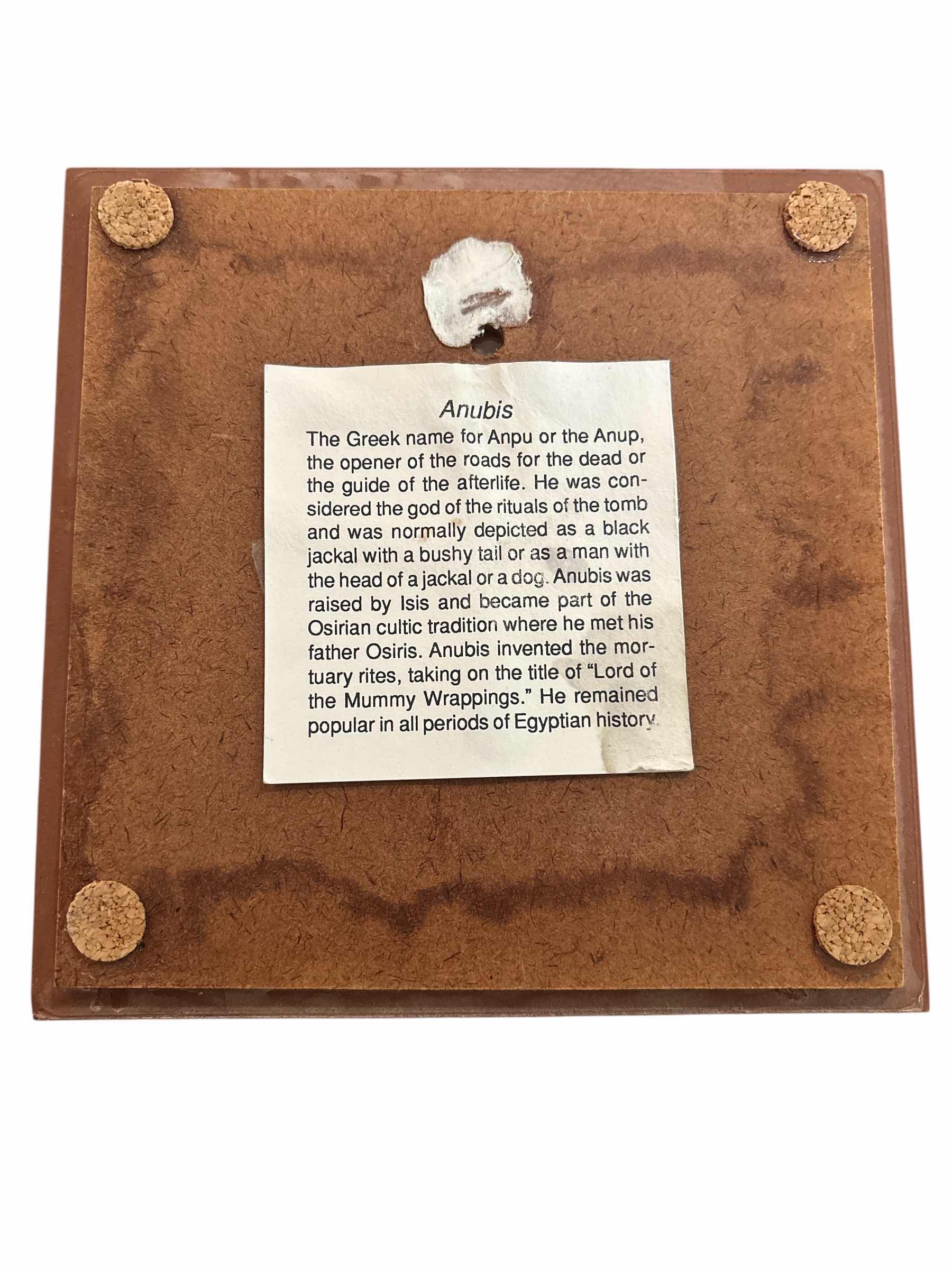 Photo 1 of ANUBIS/ISIS 6” X 6” CERAMIC TRIVETS (2)