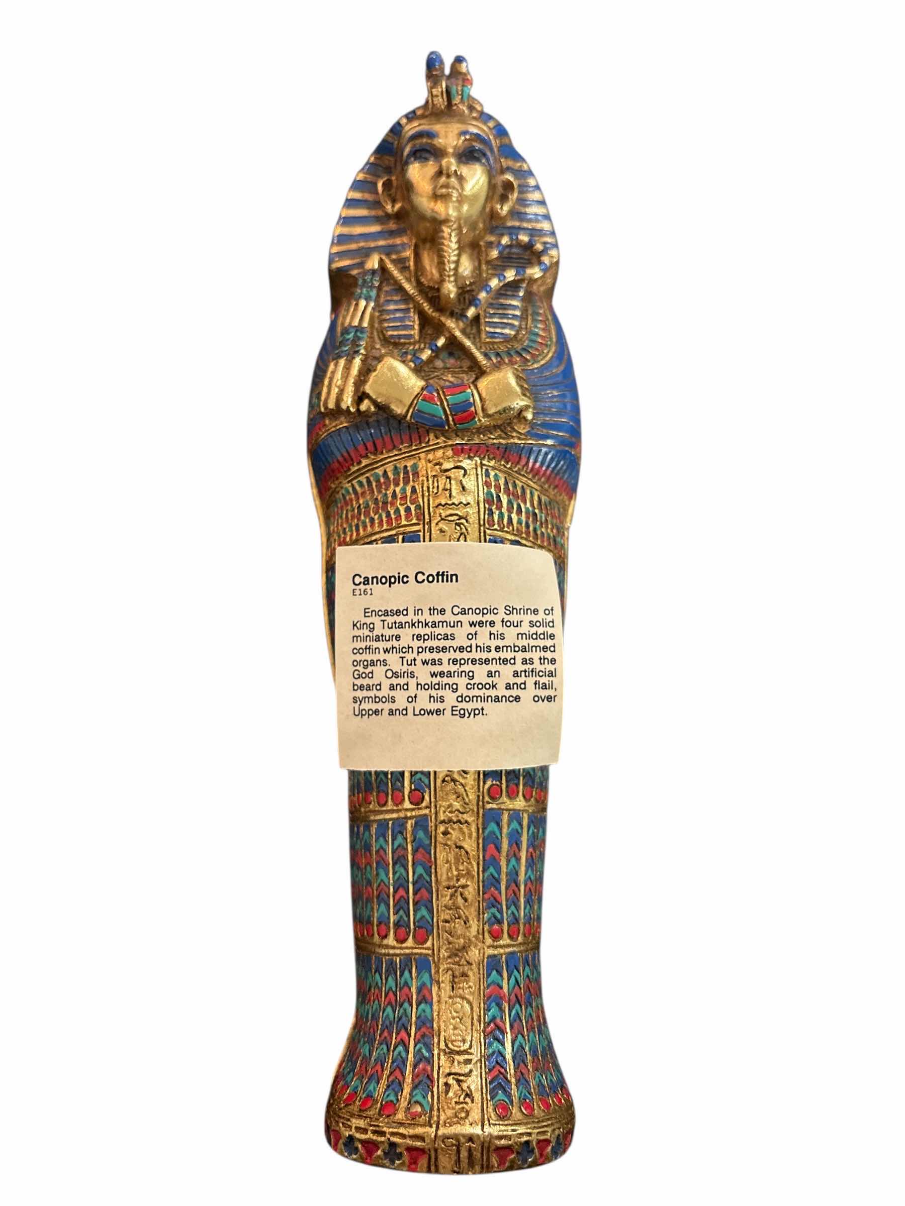 Photo 1 of ARTISANS GUILD INTERNATIONAL 10” KING TUT ‘CANOPIC COFFIN’