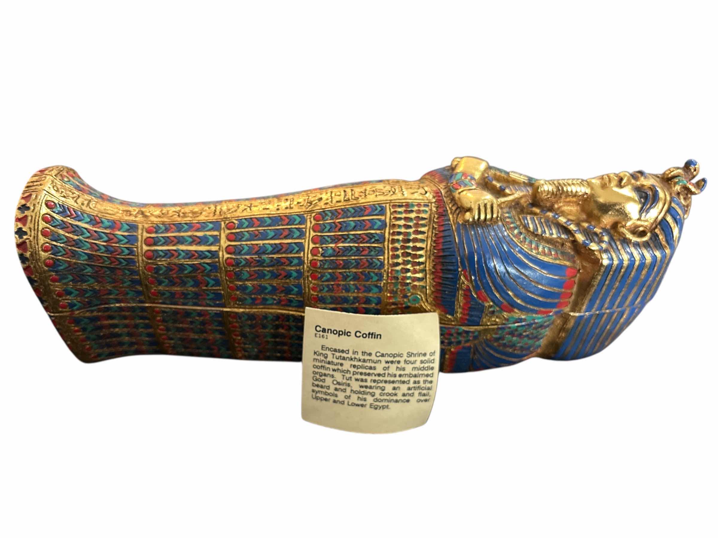 Photo 1 of ARTISANS GUILD INTERNATIONAL 10” KING TUT ‘CANOPIC COFFIN’