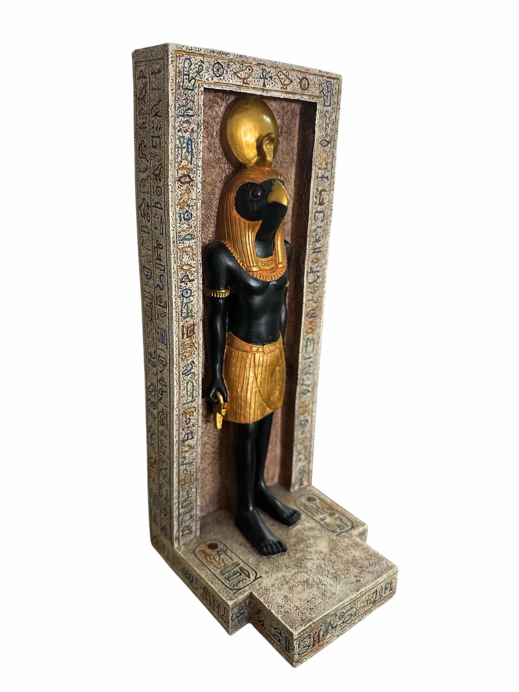 Photo 1 of MYTHS & LEGENDS HORUS SCULPTURAL 9.25” BOOKEND SET OF 2, LUXOR GIFT COLLECTION