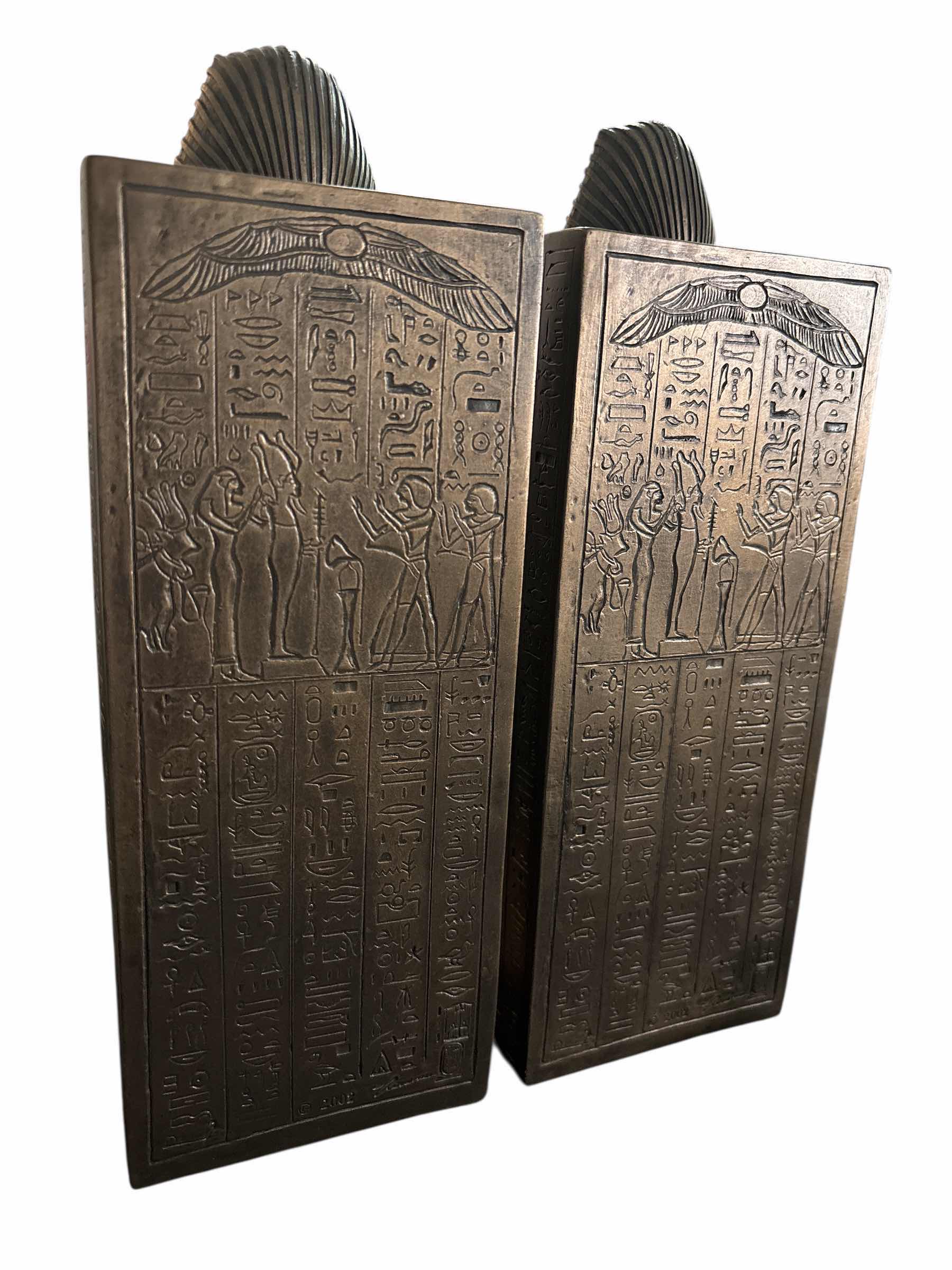 Photo 1 of MYTHS & LEGENDS ‘COLOSSUS OF RAMESSES II’ SCULPTURAL 10” BOOKEND SET OF 2, LUXOR GIFT COLLECTION