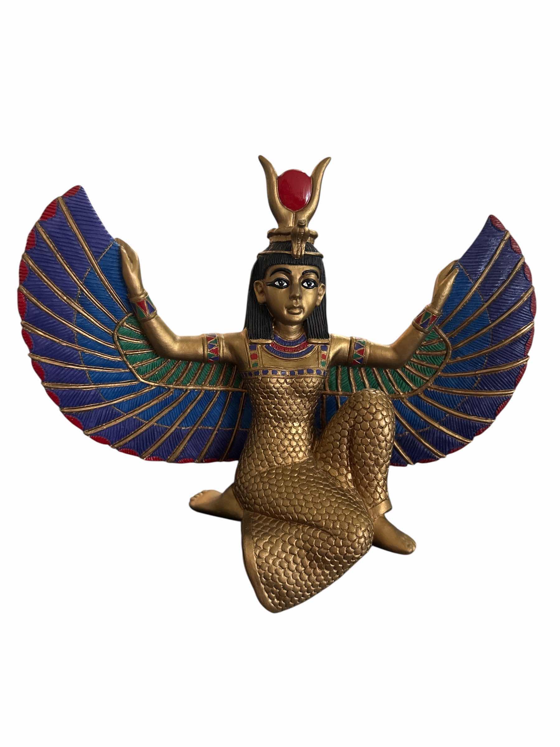 Photo 1 of EGYPTIAN GODDESS ISIS SHELF FIGURINE 6” X 4.5”