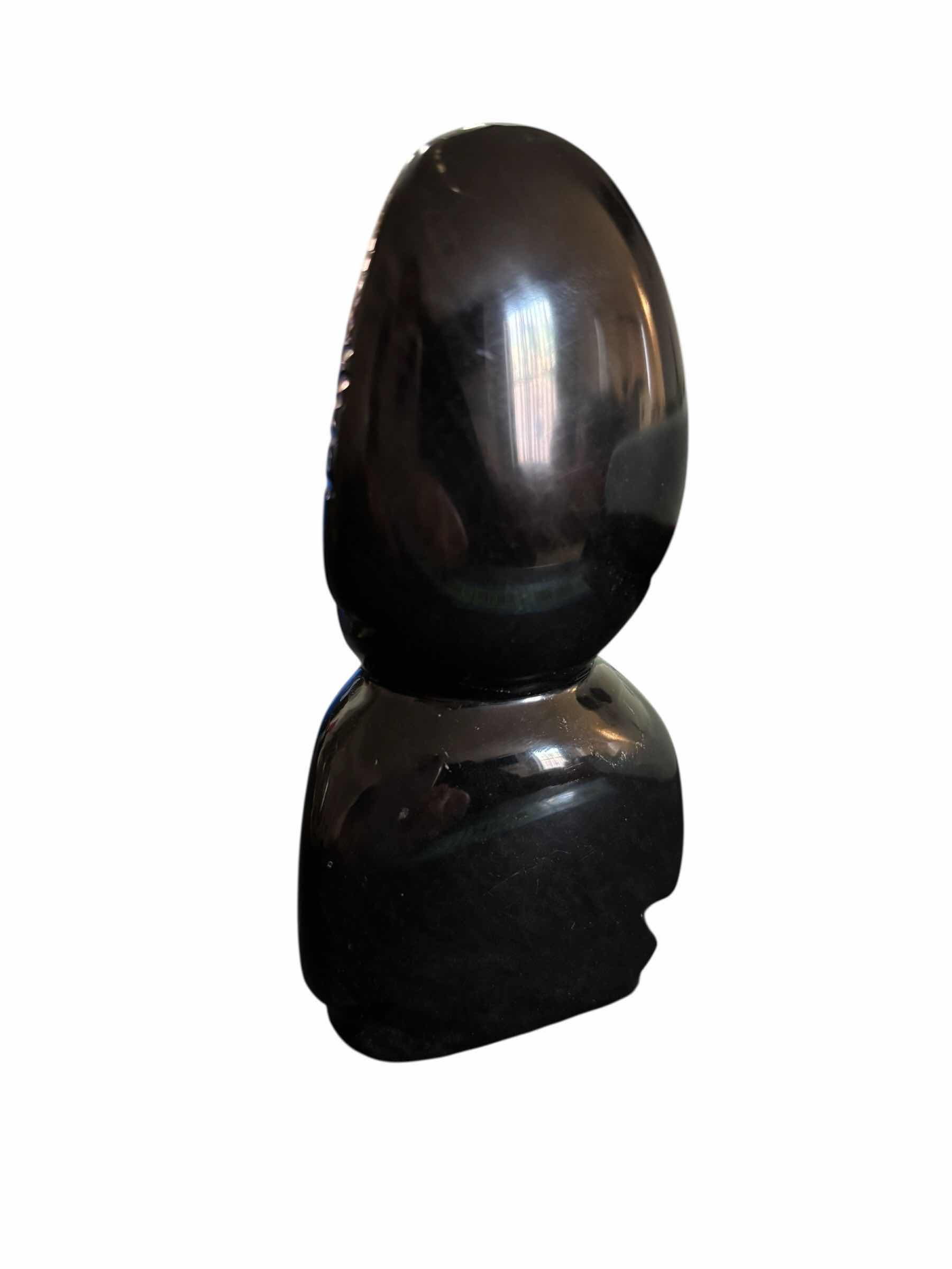 Photo 1 of MID CENTURY CUT GOLD OBSIDIAN AZTEC SCULPTURE 4.75”