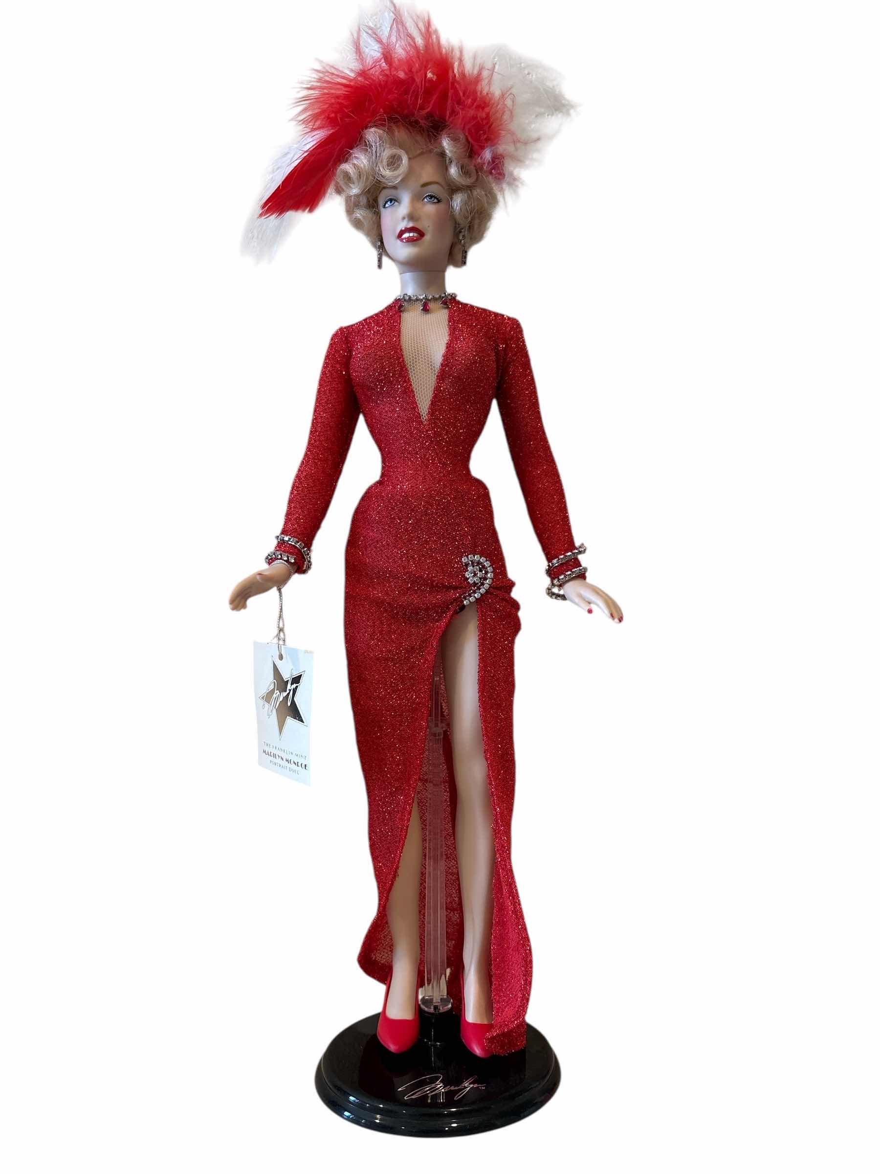 Photo 1 of MARILYN MONROE PORCELAIN DOLL GENTLEMEN PREFER BLONDES WCOA H17”