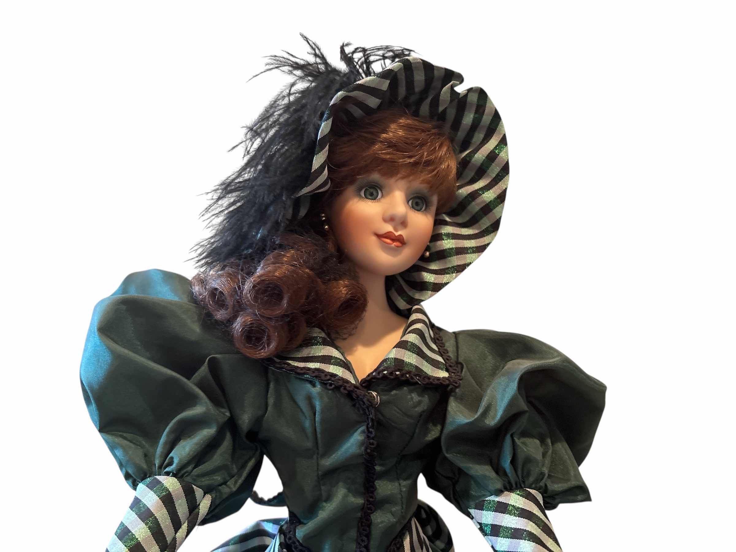 Photo 1 of FRANKLIN HEIRLOOM COLLEEN OF CORY PORCELAIN DOLL WCOA H22”