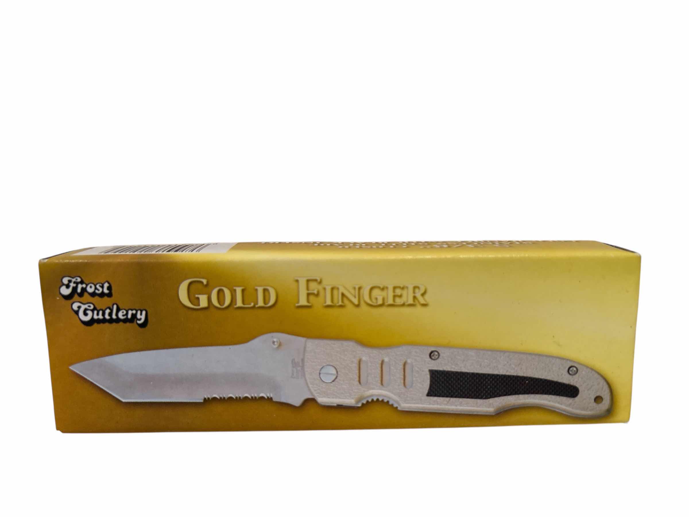 Photo 1 of FROST CUTLERY GOLD FINGER STAINLESS STEEL BLADE 5.3” BLADE