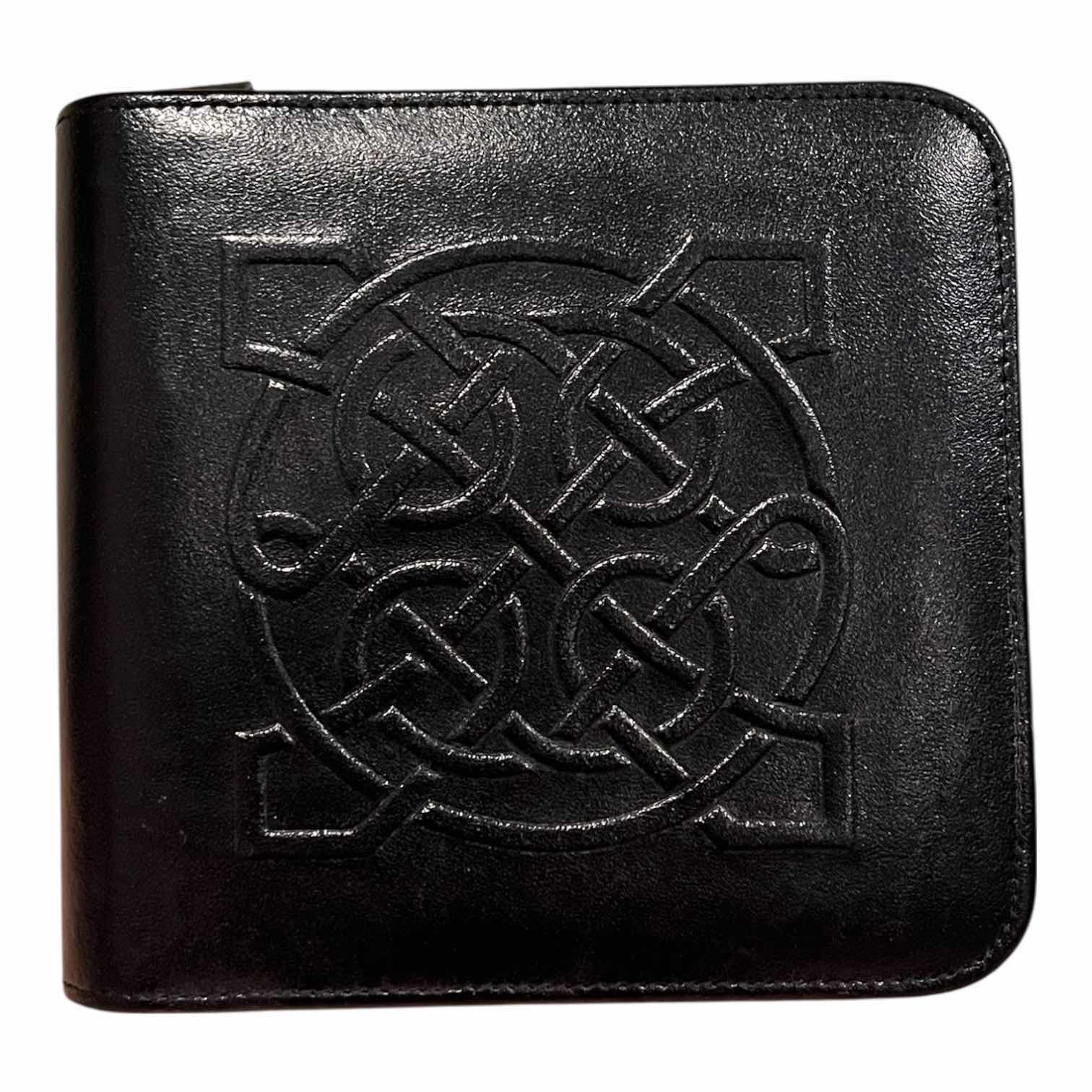 Photo 1 of CELTIC KNOT BLACK LEATHER CD/DVD CASE HOLDS 24 DISCS