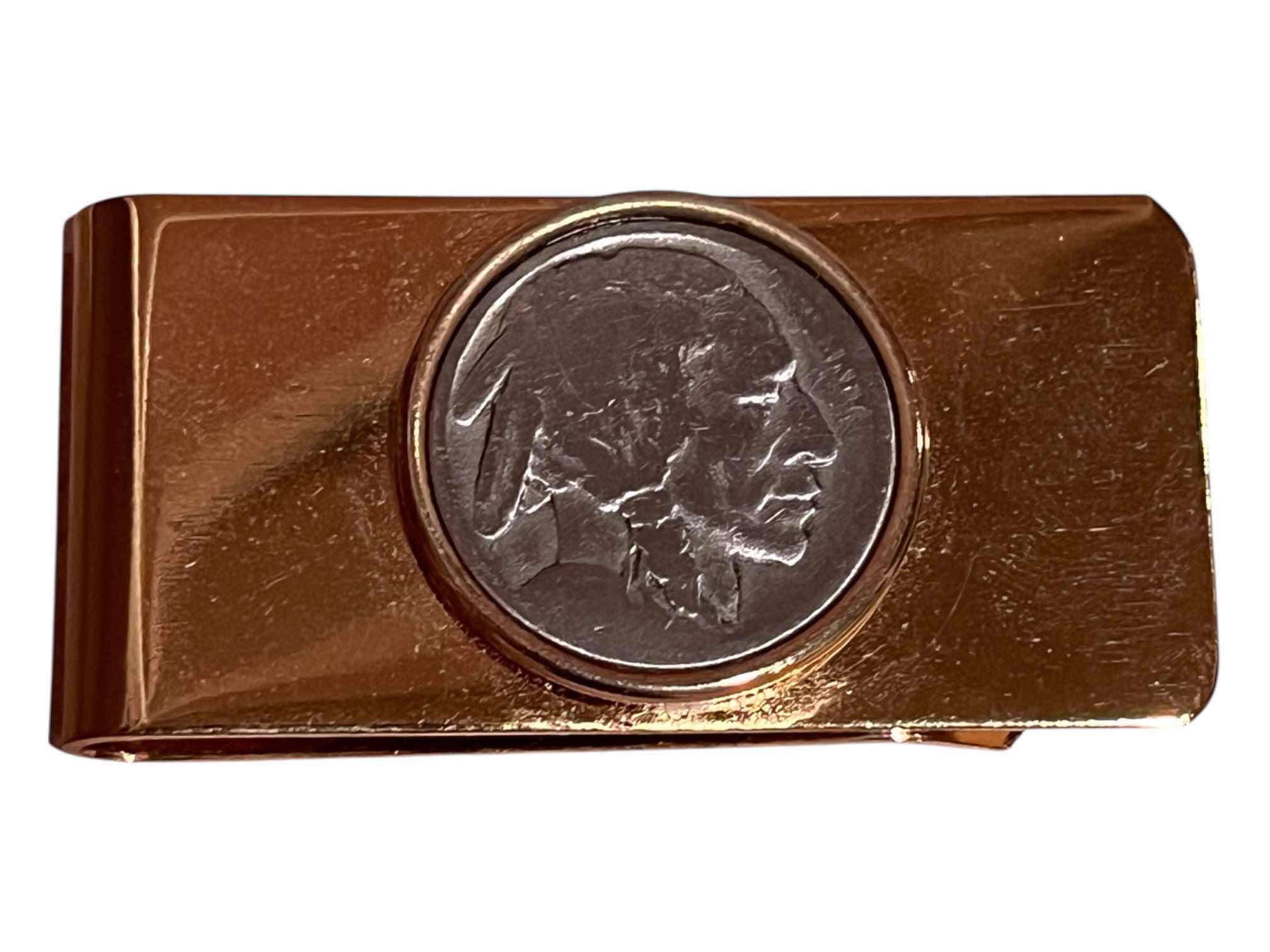 Photo 1 of BUFFALO NICKEL GOLD TONE MONEY CLIP