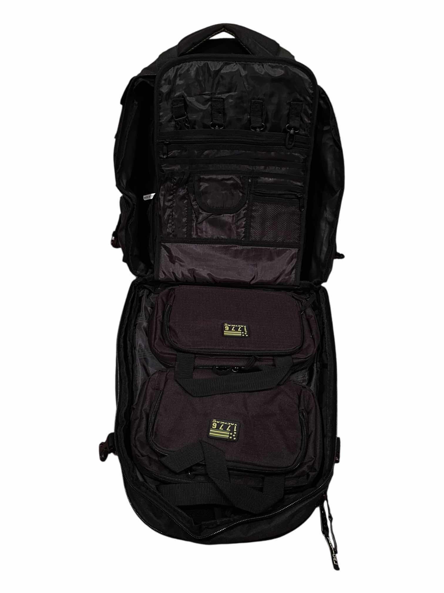 Photo 1 of NRA SECOND AMENDMENT 1776 BLACK TACTICAL RANGERPACK  W 4 TACTICAL VELCRO ATTACHED TRAVEL BAGS