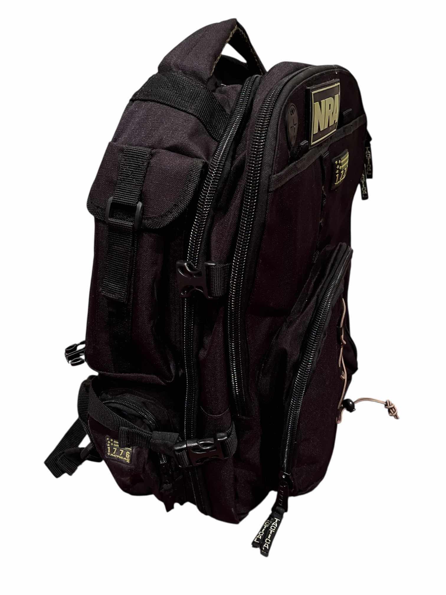 Photo 1 of NRA SECOND AMENDMENT 1776 BLACK TACTICAL RANGERPACK  W 4 TACTICAL VELCRO ATTACHED TRAVEL BAGS
