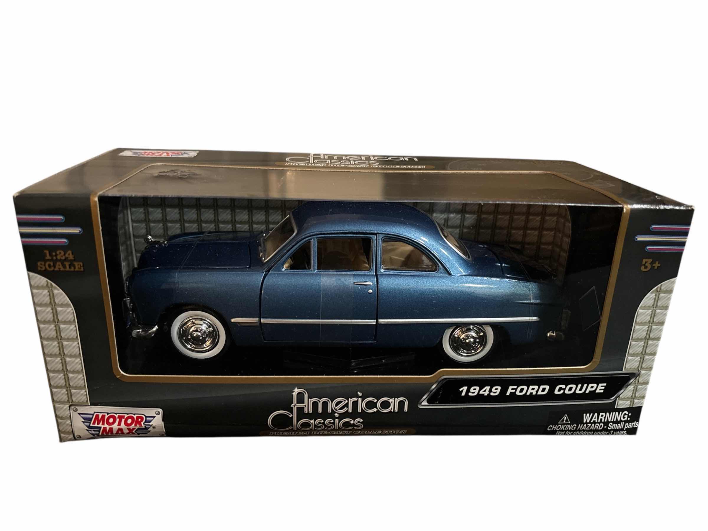 Photo 1 of MOTORMAX AMERICAN CLASSICS PREMIUM DIE CAST COLLECTION 1:24 SCALE 1949 FORD COUPE