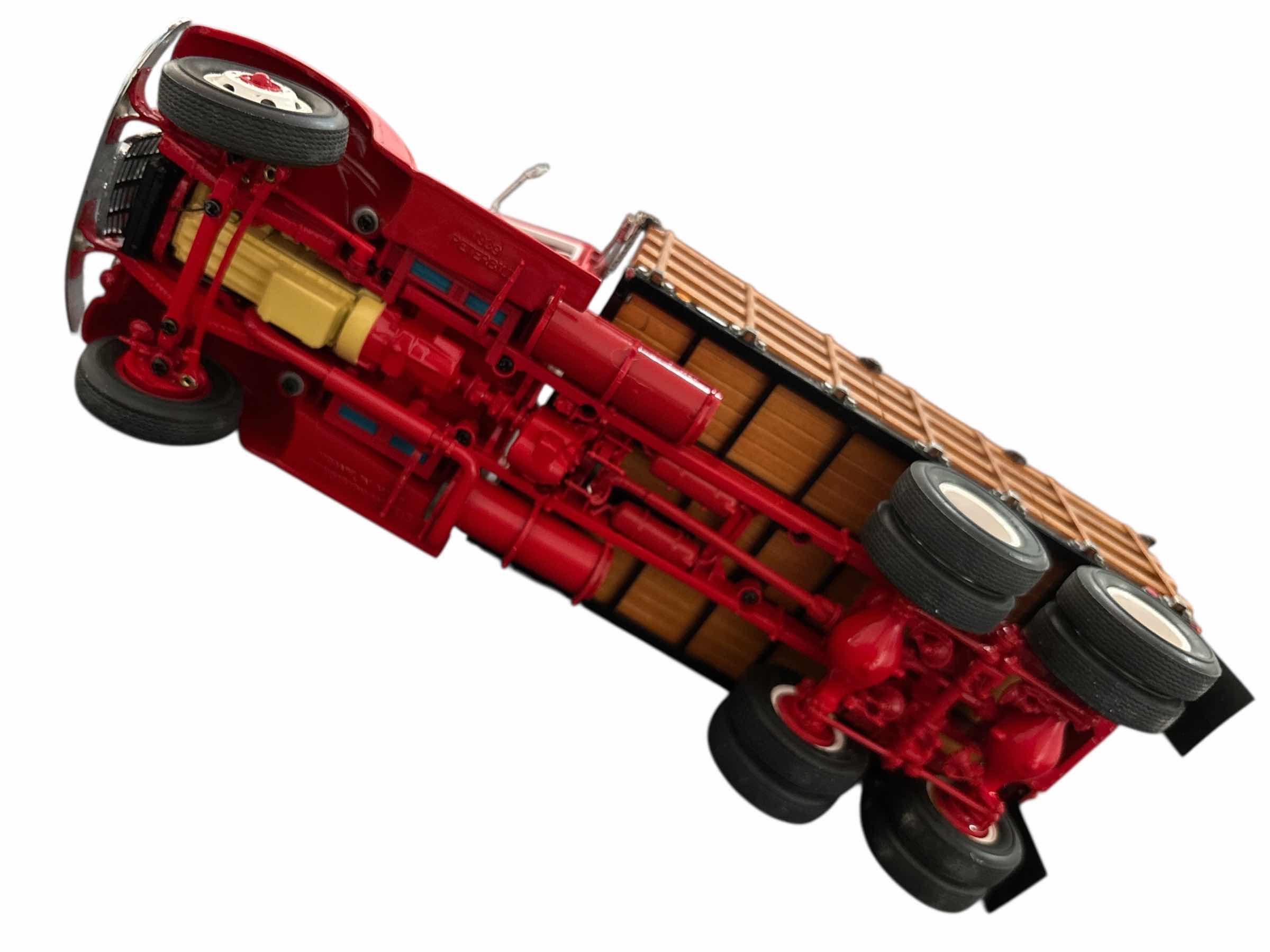 Photo 1 of VINTAGE THE FRANKLIN MINT PRECISION DIE-CAST MODEL 1939 PETERBILT STAKE TRUCK IN RED 1:32 SCALE