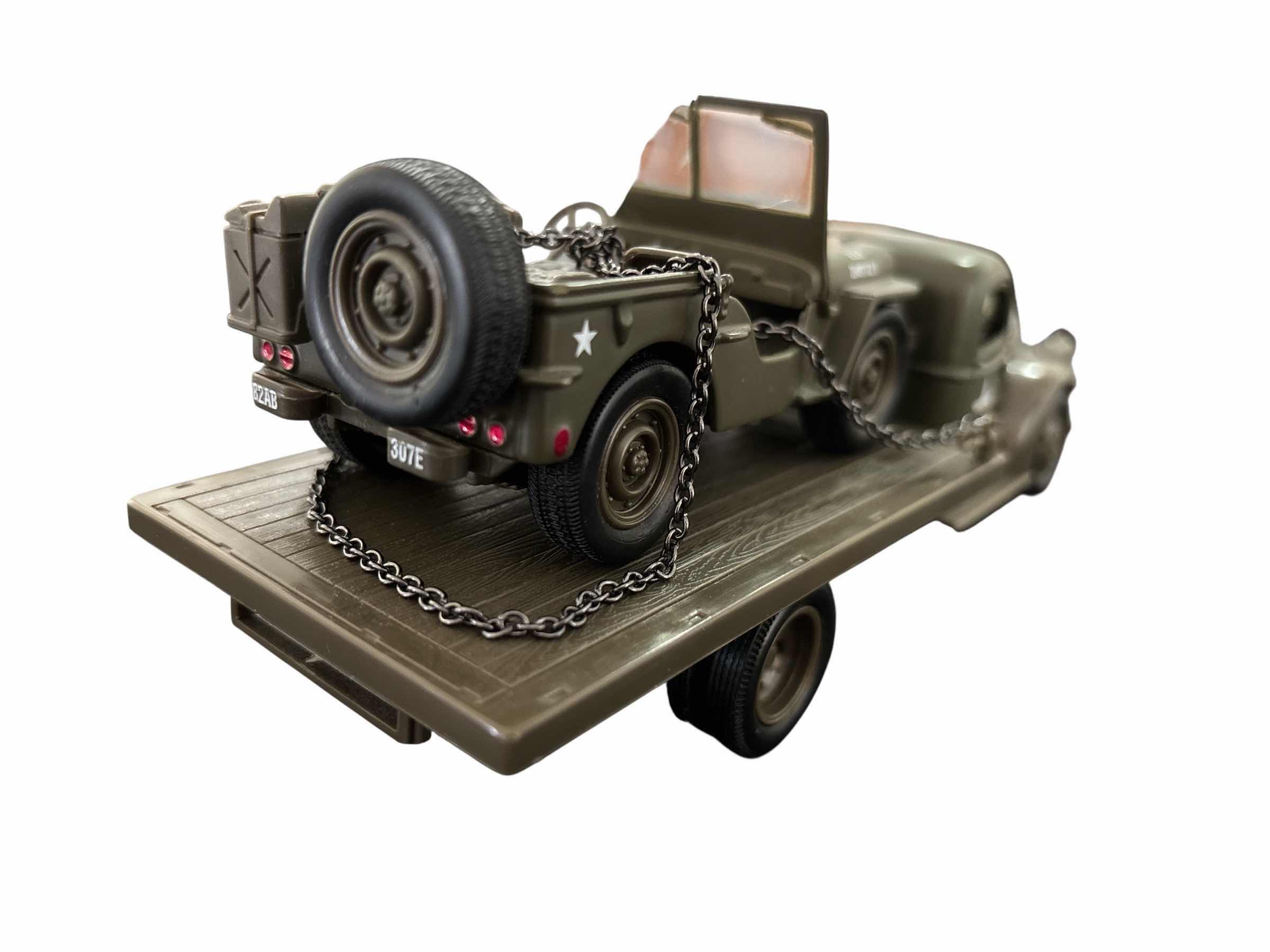 Photo 1 of NEWRAY DIE-CAST MODEL 1941 MILITARY MISSION CHEVROLET FLATBED TRUCK “HICKAM AIR FIELD” W WILLY’S JEEP 1:32 SCALE