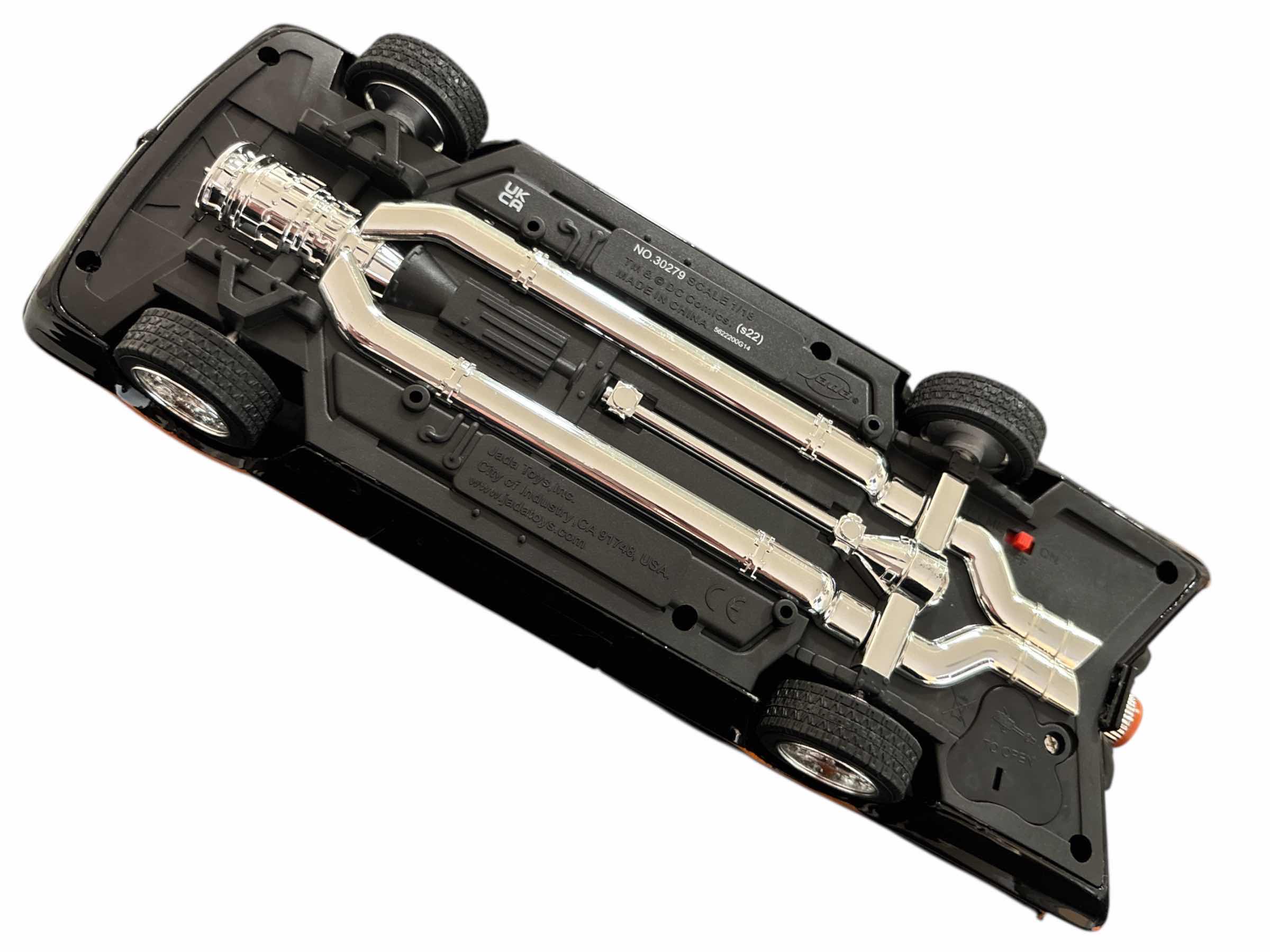 Photo 1 of JADA TOYS CLASSIC TV SERIES BATMOBILE W WORKING LIGHTS & 3” DIE-CAST BATMAN & ROBIN FIGURINES 1:18 SCALE