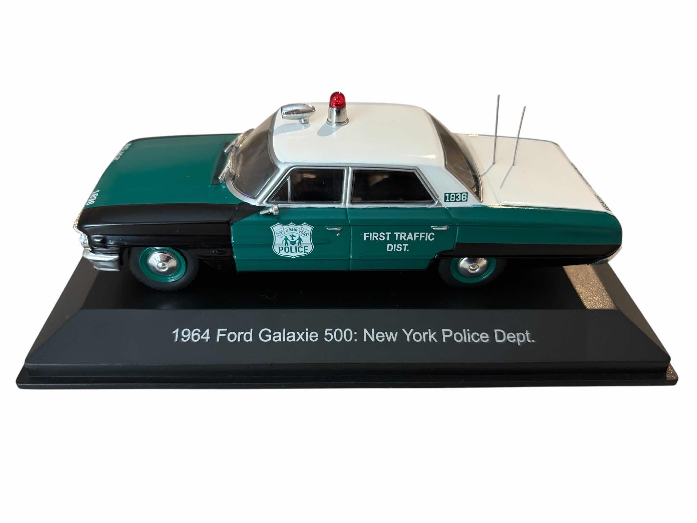 Photo 1 of ICONIC REPLICAS 1964 FORD GALAXIE 500: NEW YORK POLICE DEPT DIE-CAST MODEL SCALE 1:43 IN CASE